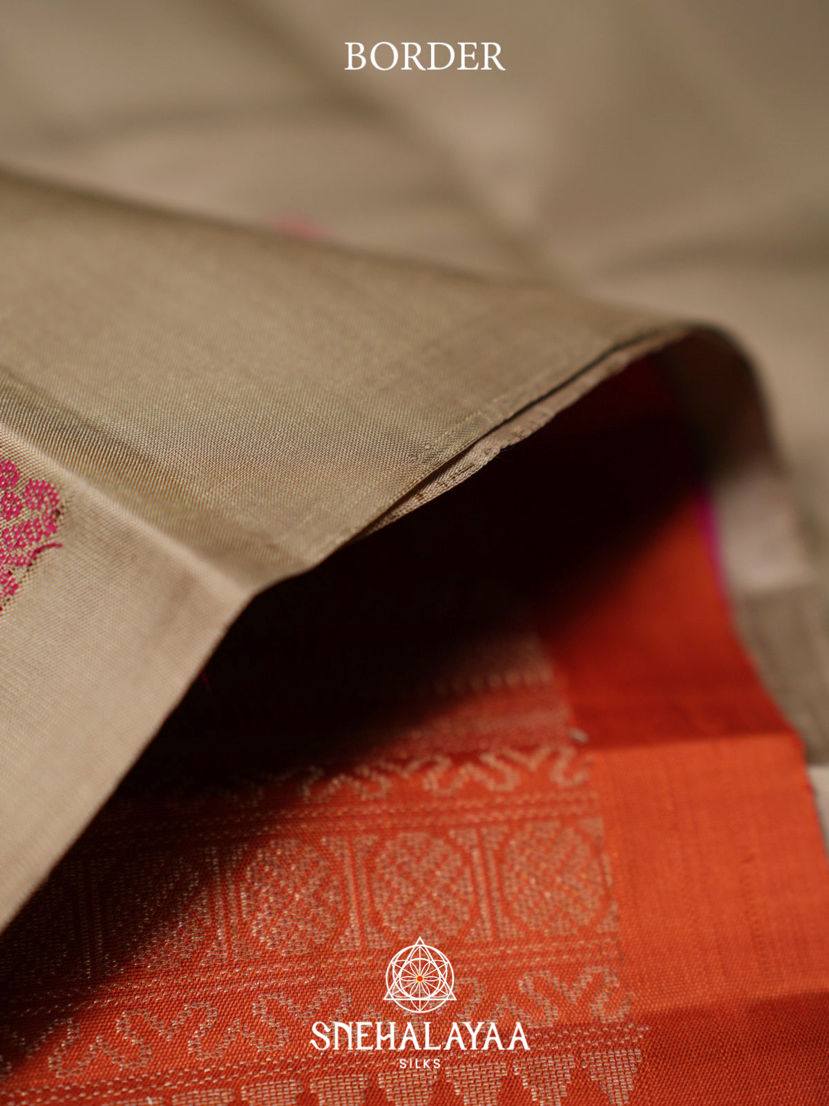 Beige Kanjivaram Silk Saree
