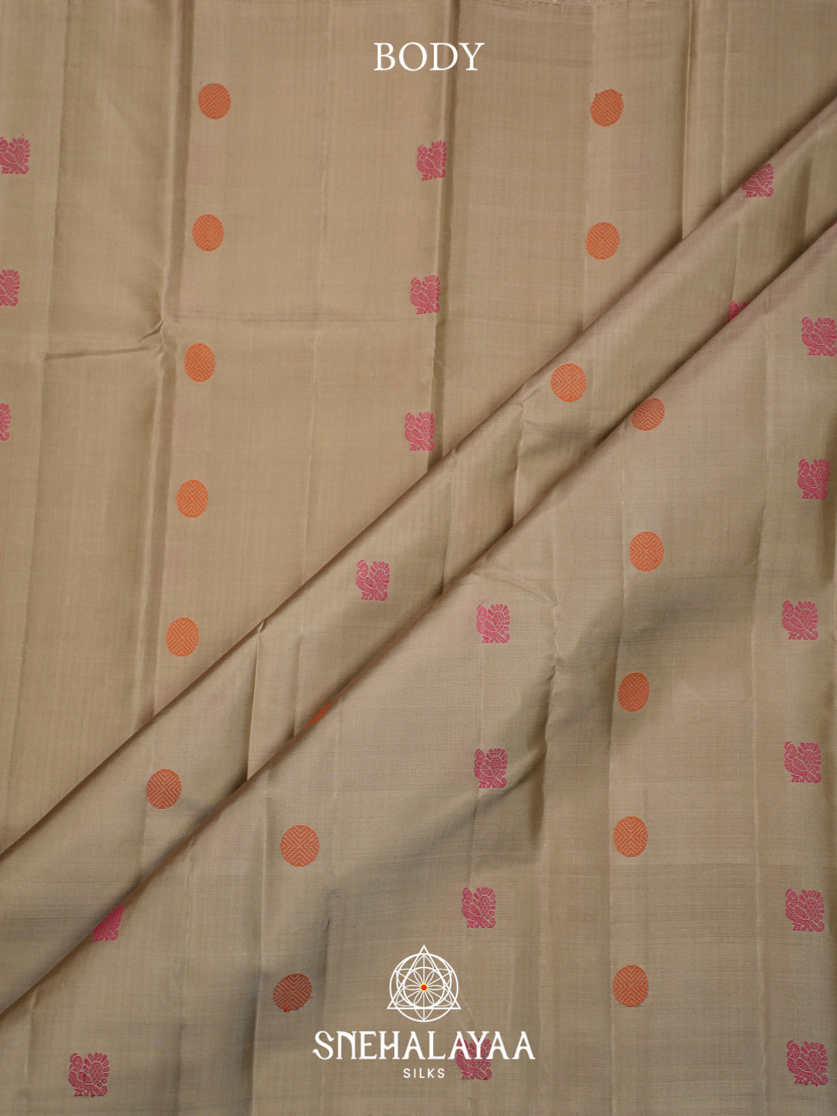 Beige Kanjivaram Silk Saree