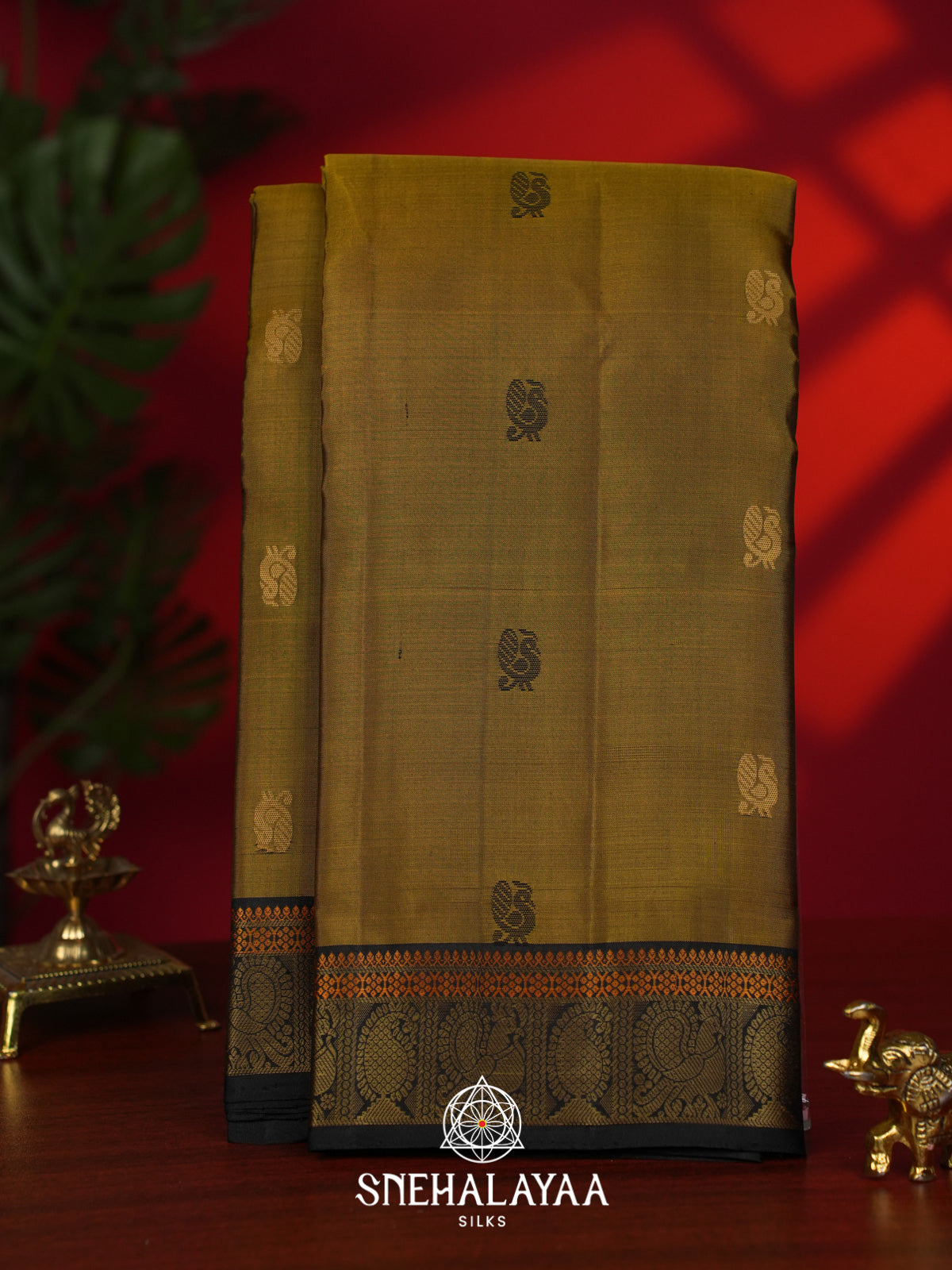 Mustard Kanjivaram Silk Saree