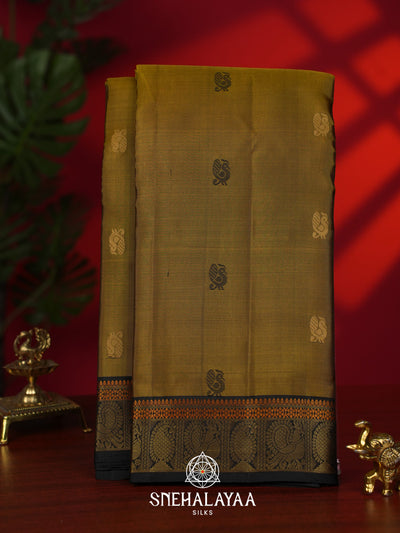 Mustard Kanjivaram Silk Saree