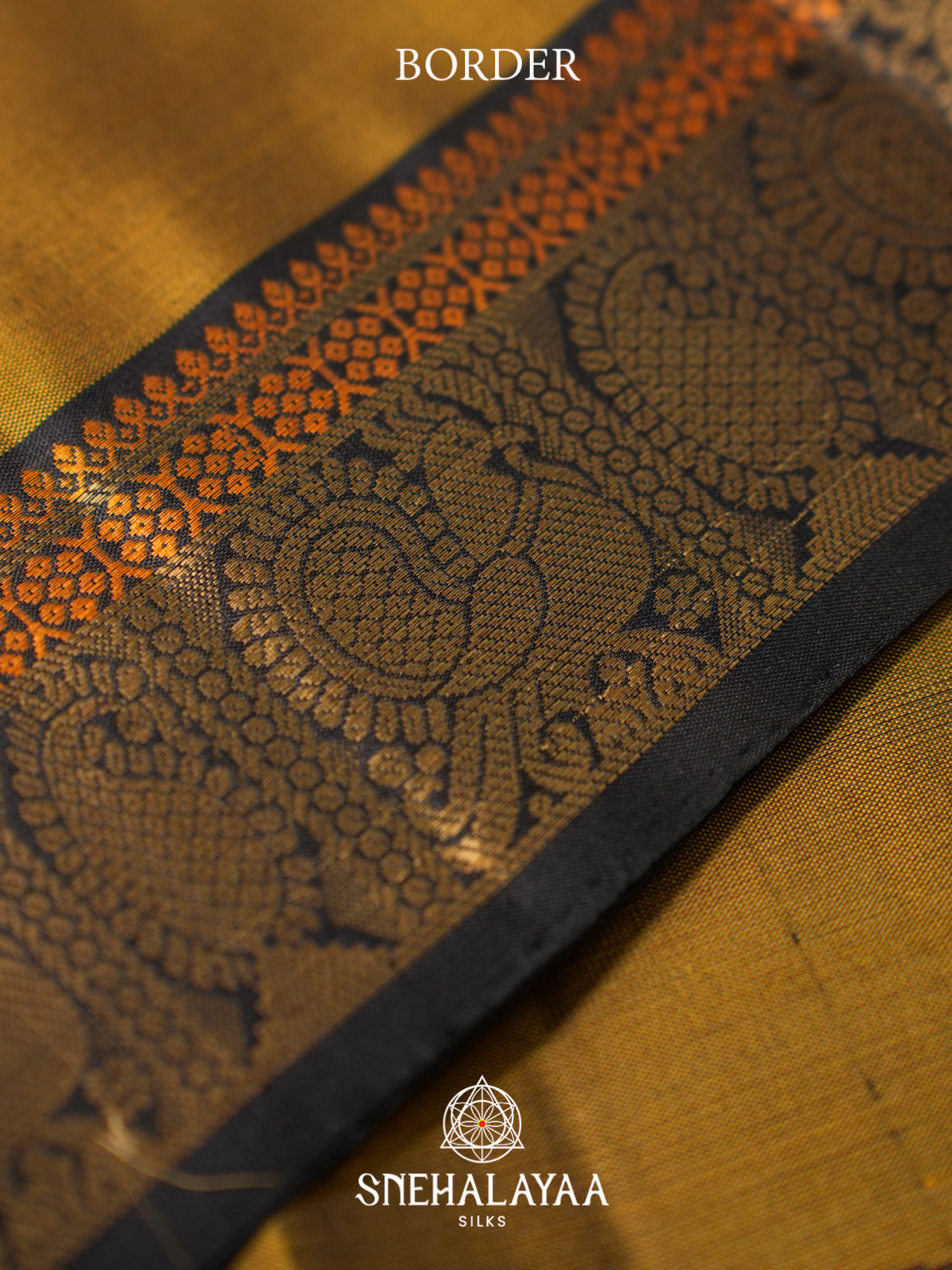 Mustard Kanjivaram Silk Saree