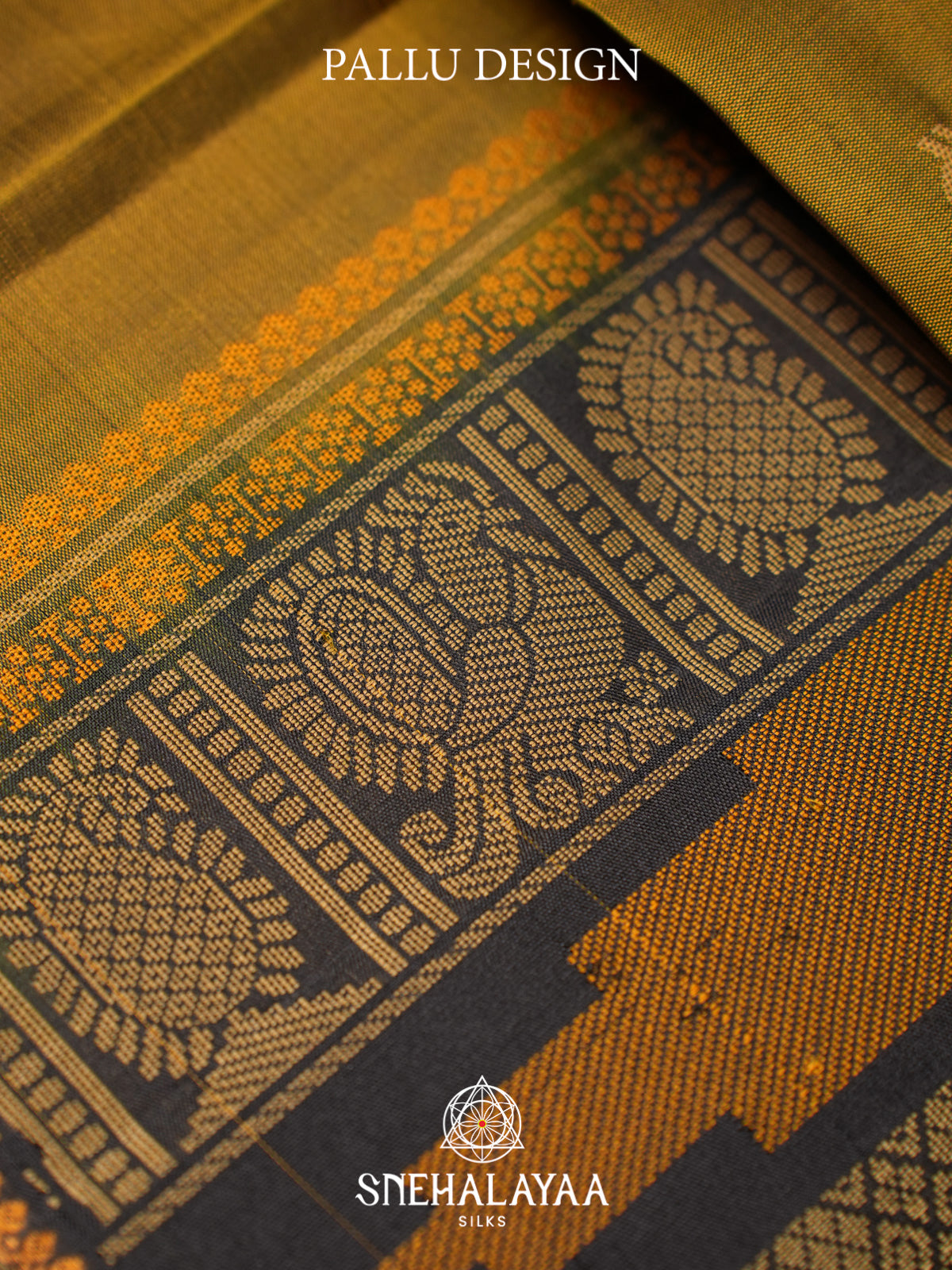 Mustard Kanjivaram Silk Saree