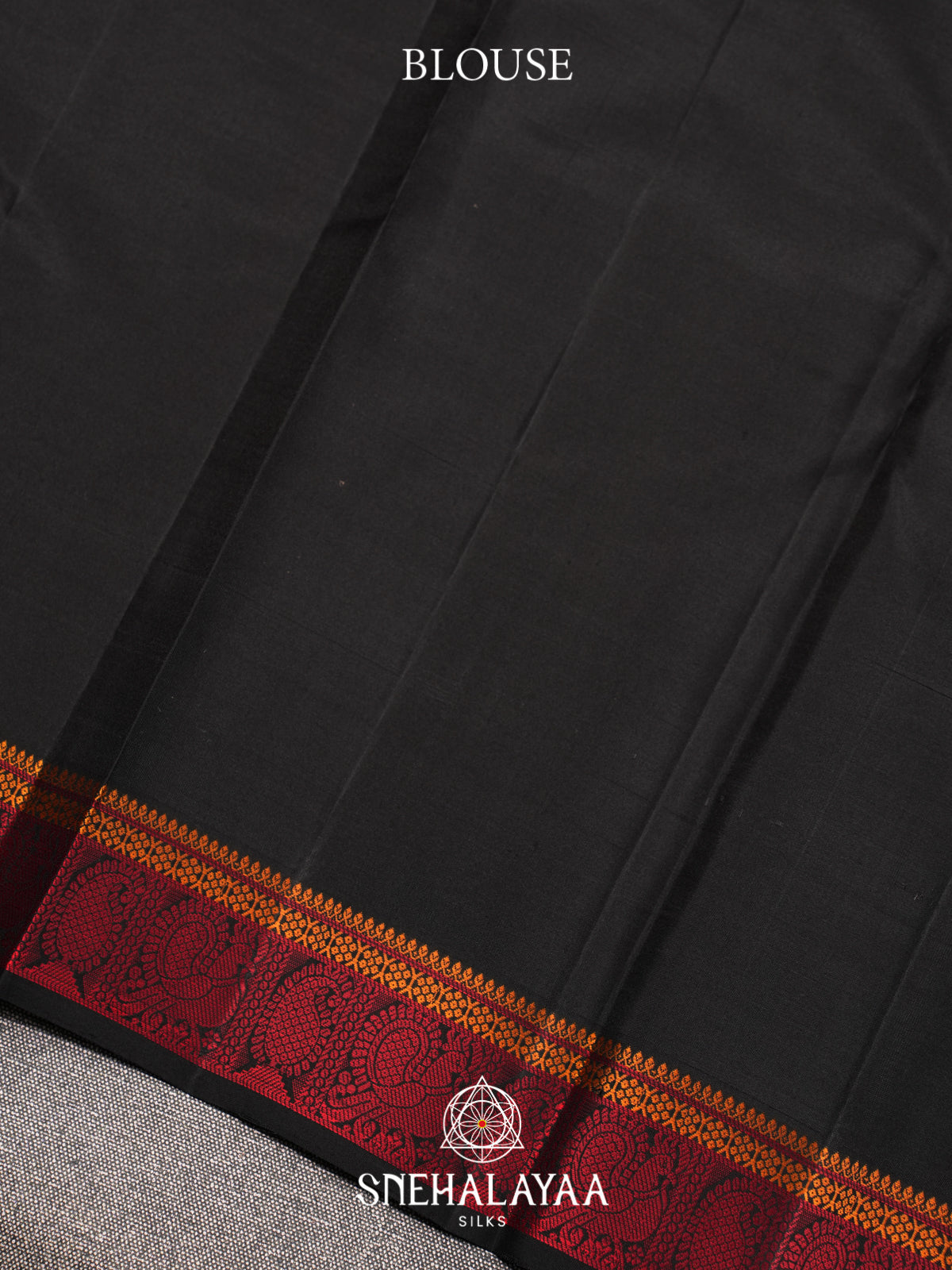 Ink Blue Kanjivaram Silk Saree