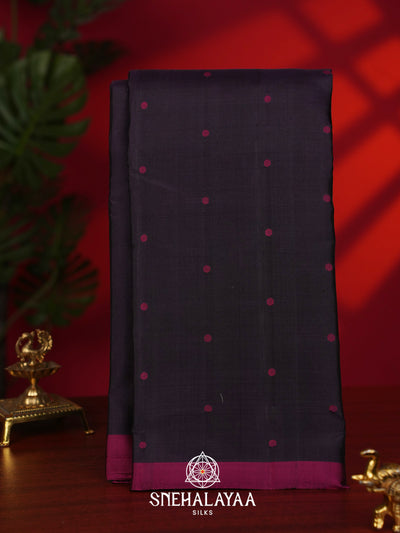 Wine Kanjivaram Silk Saree