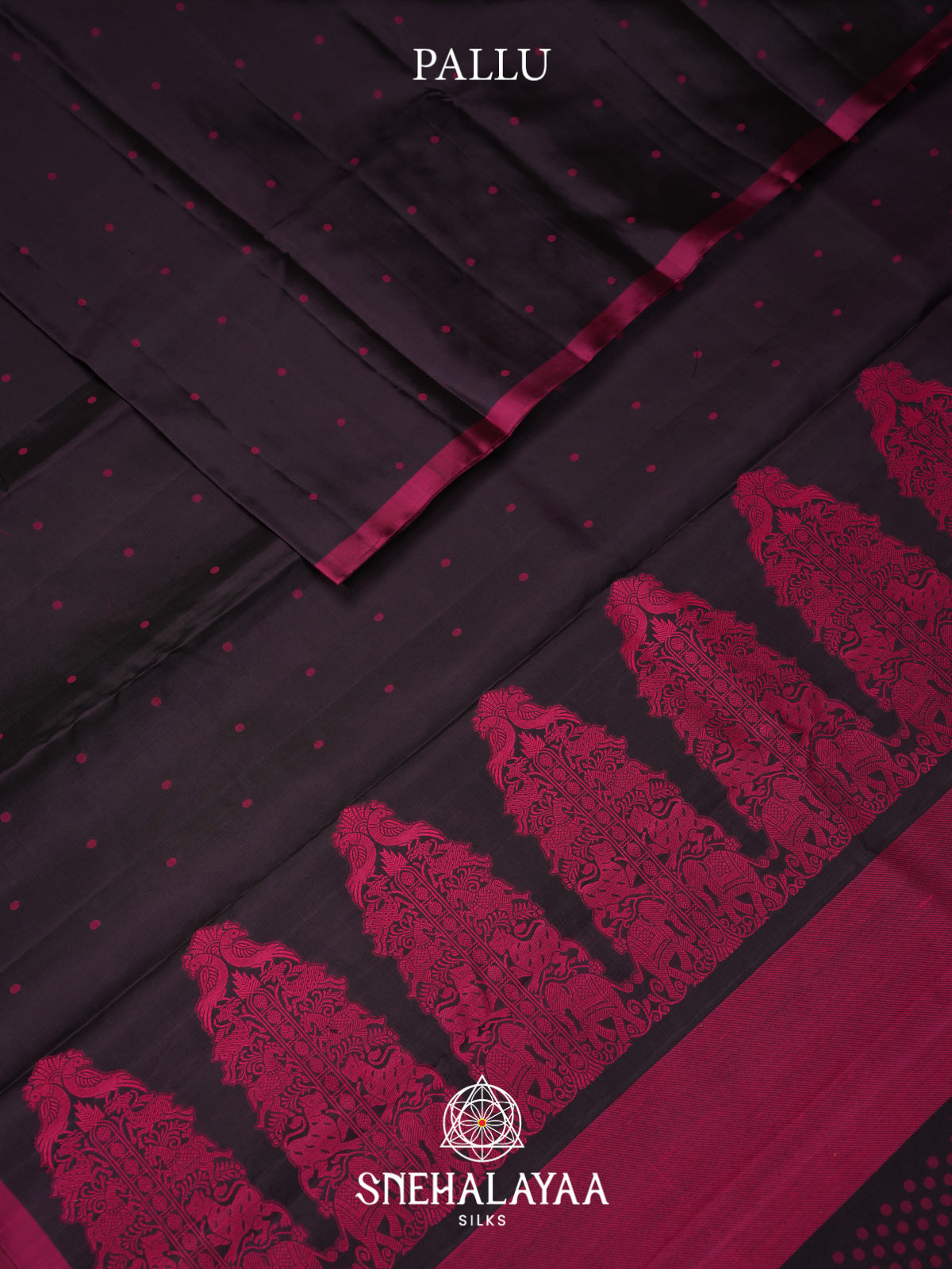 Wine Kanjivaram Silk Saree