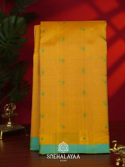 Yellow Kanjivaram Silk Saree