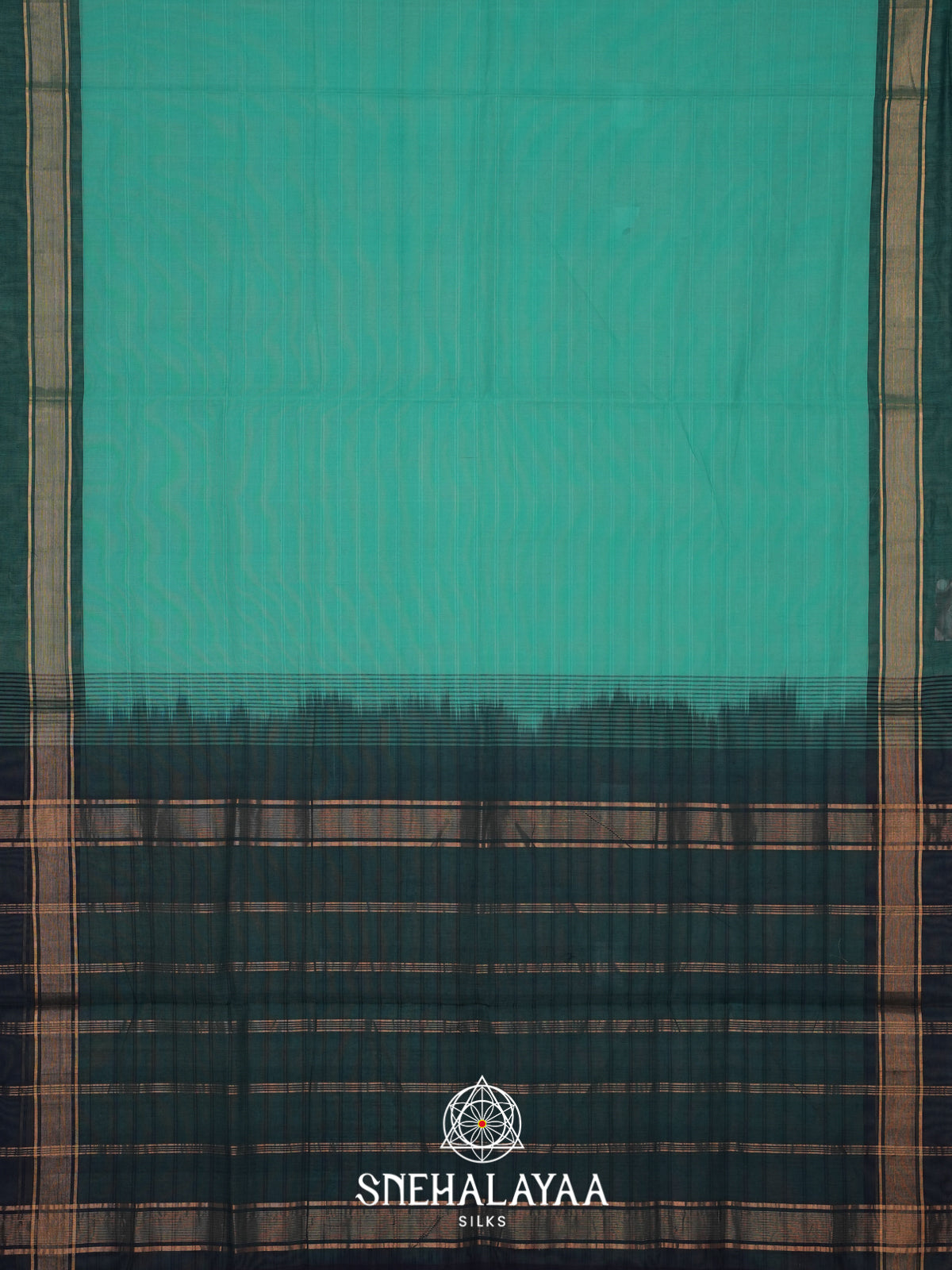 Sea Form Green Handloom Cotton Saree