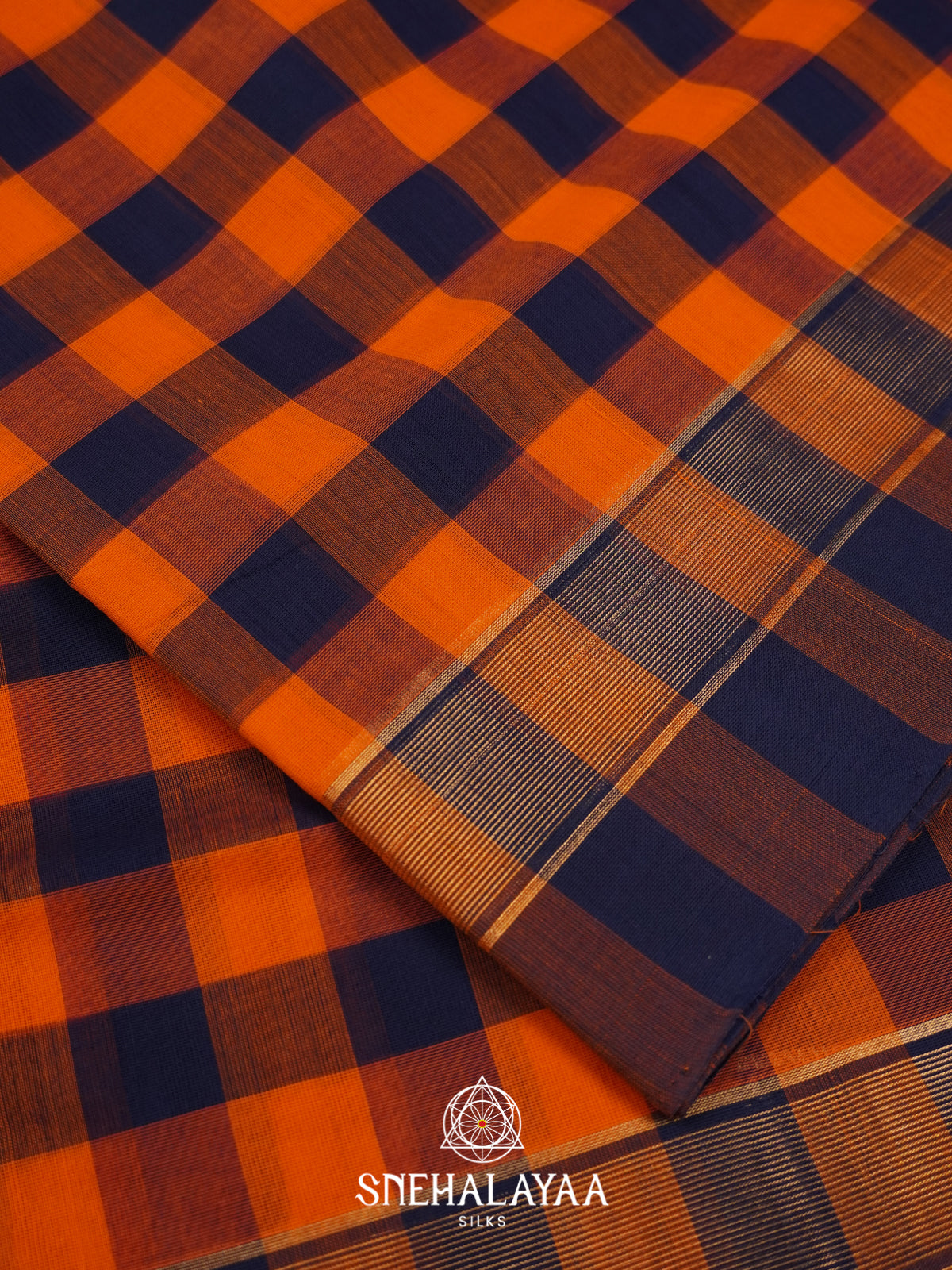 Multi Colour Checks Handloom Cotton Saree