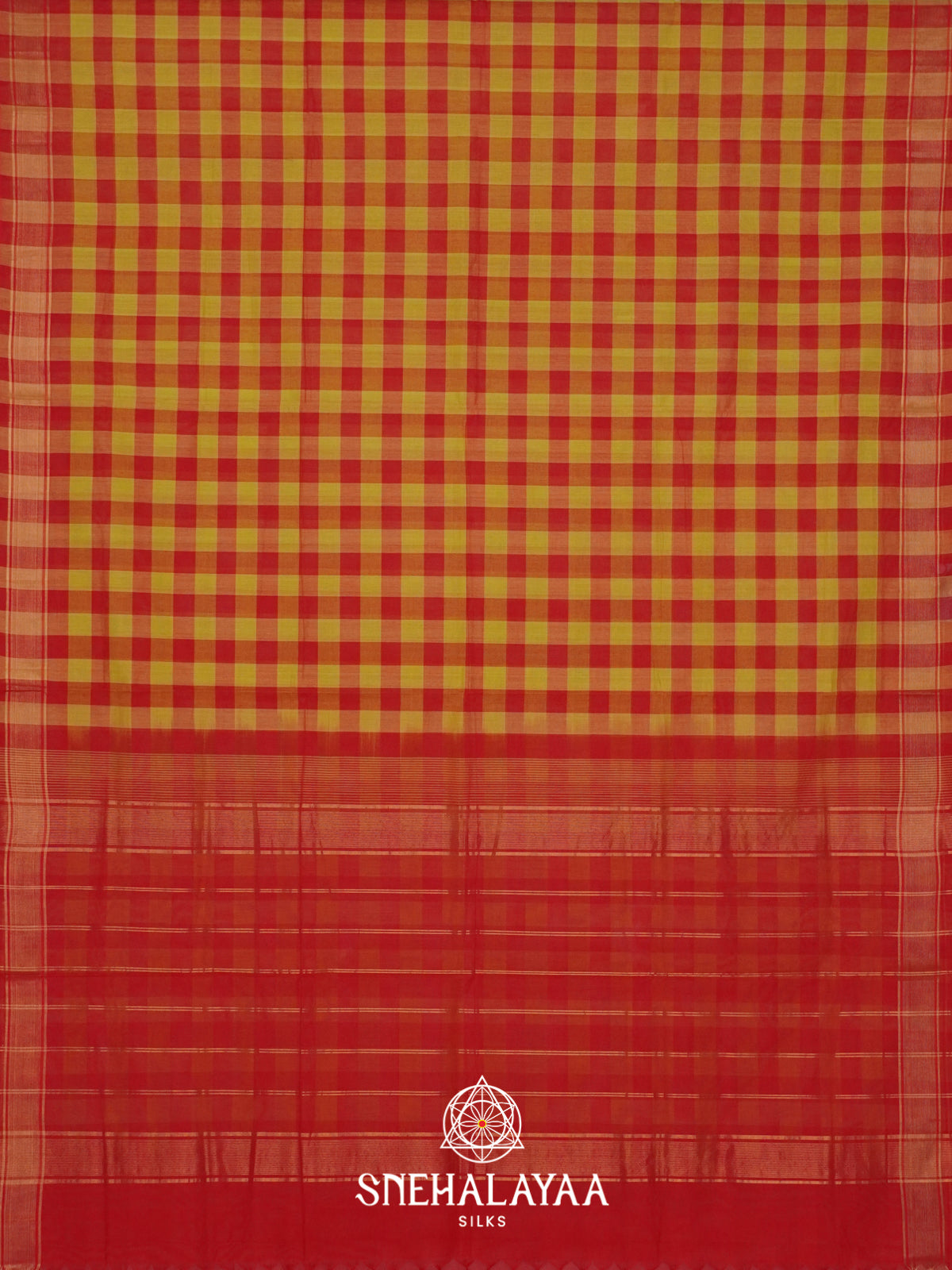 Multi Colour Checks Handloom Cotton Saree