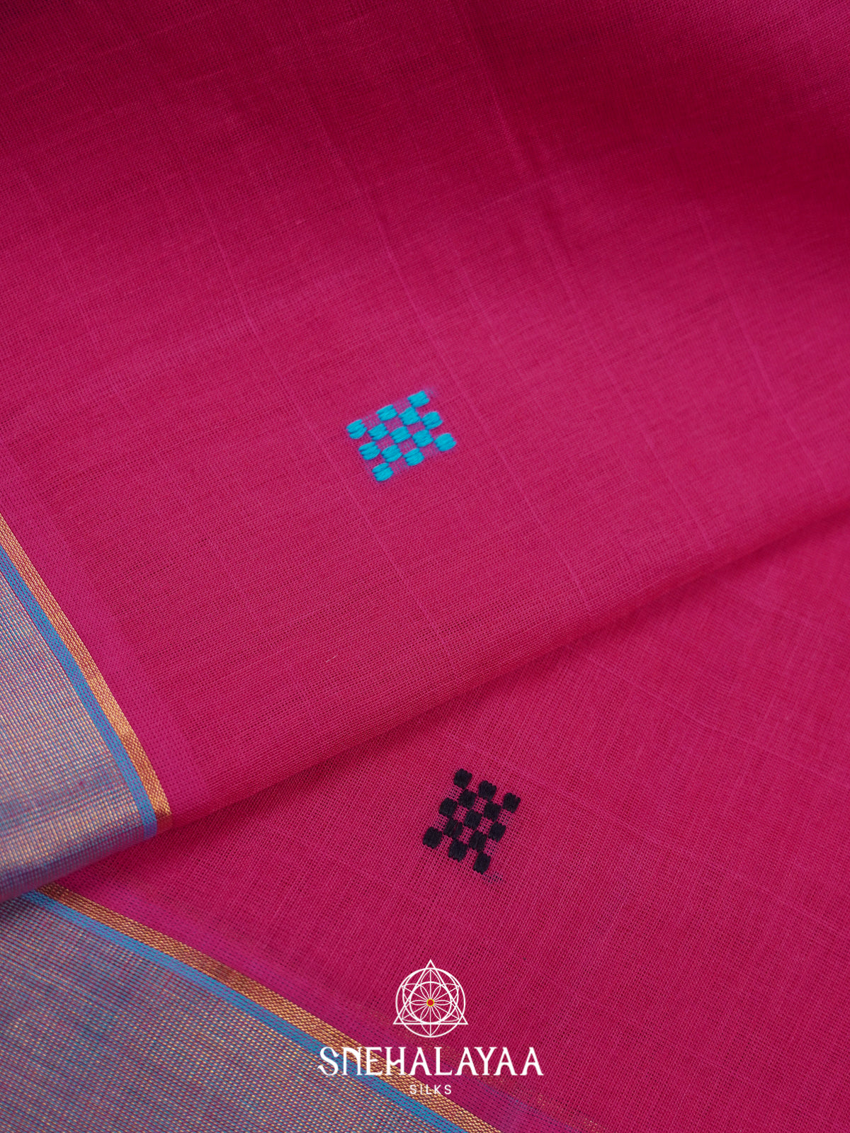 Pink Handloom Cotton Saree