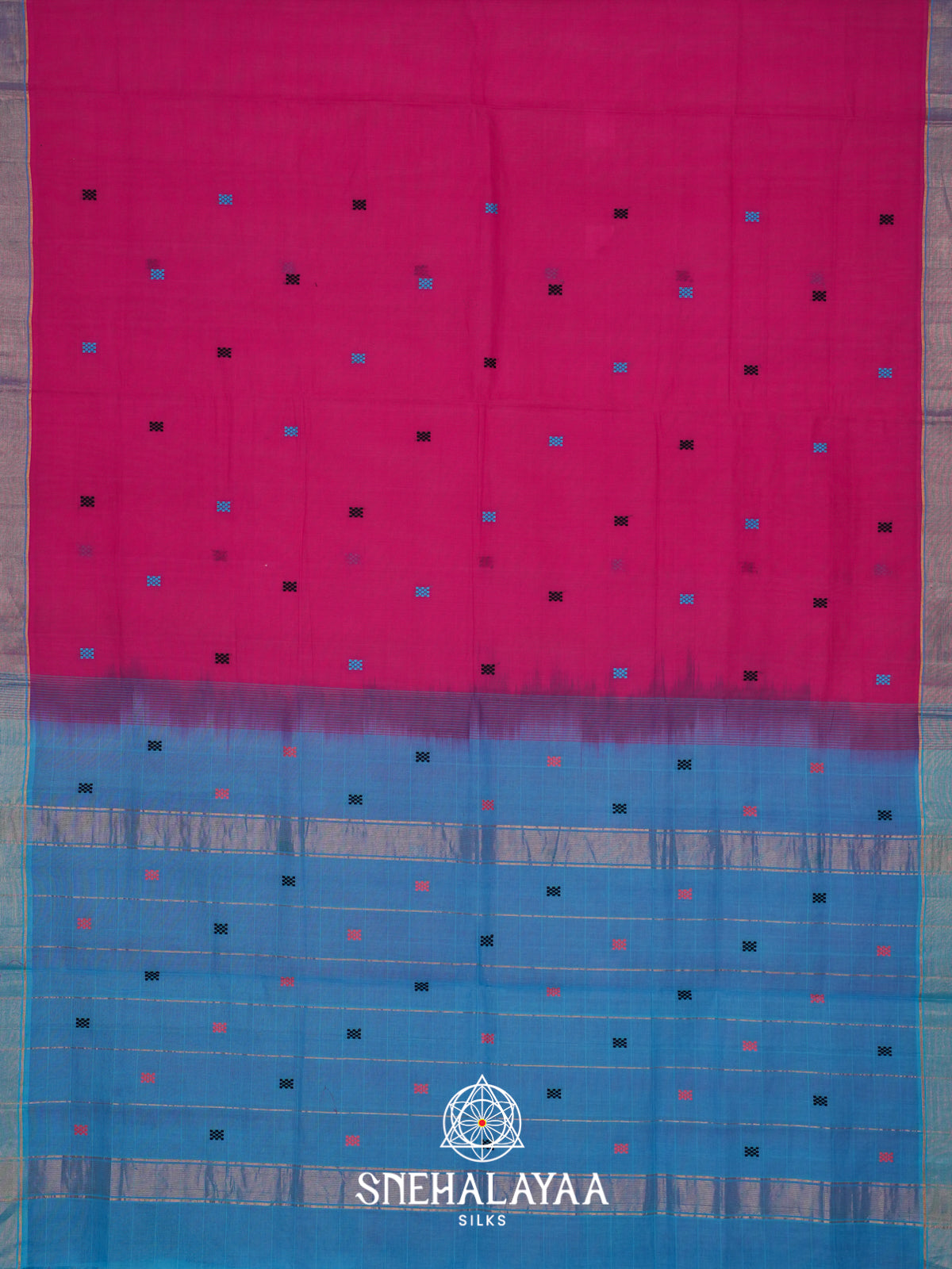 Pink Handloom Cotton Saree