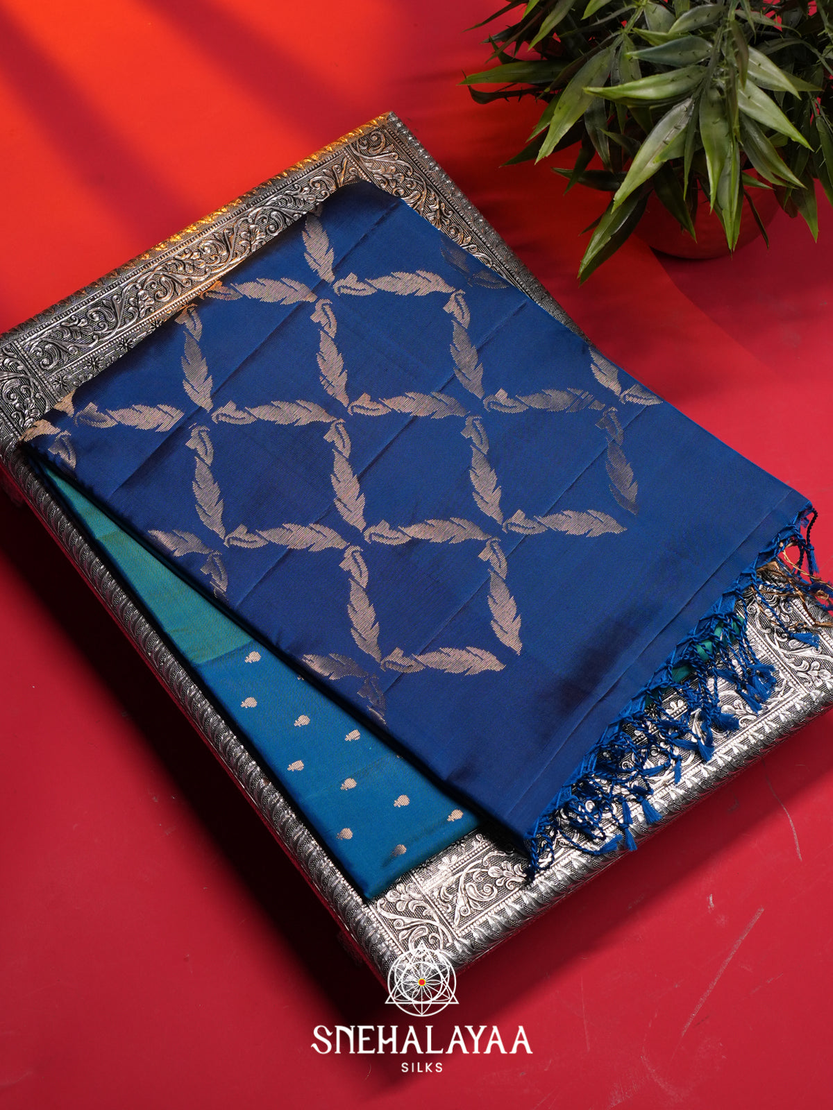 Teal Green Soft Silk Saree