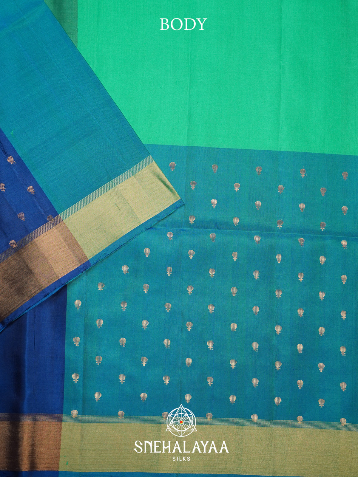 Teal Green Soft Silk Saree
