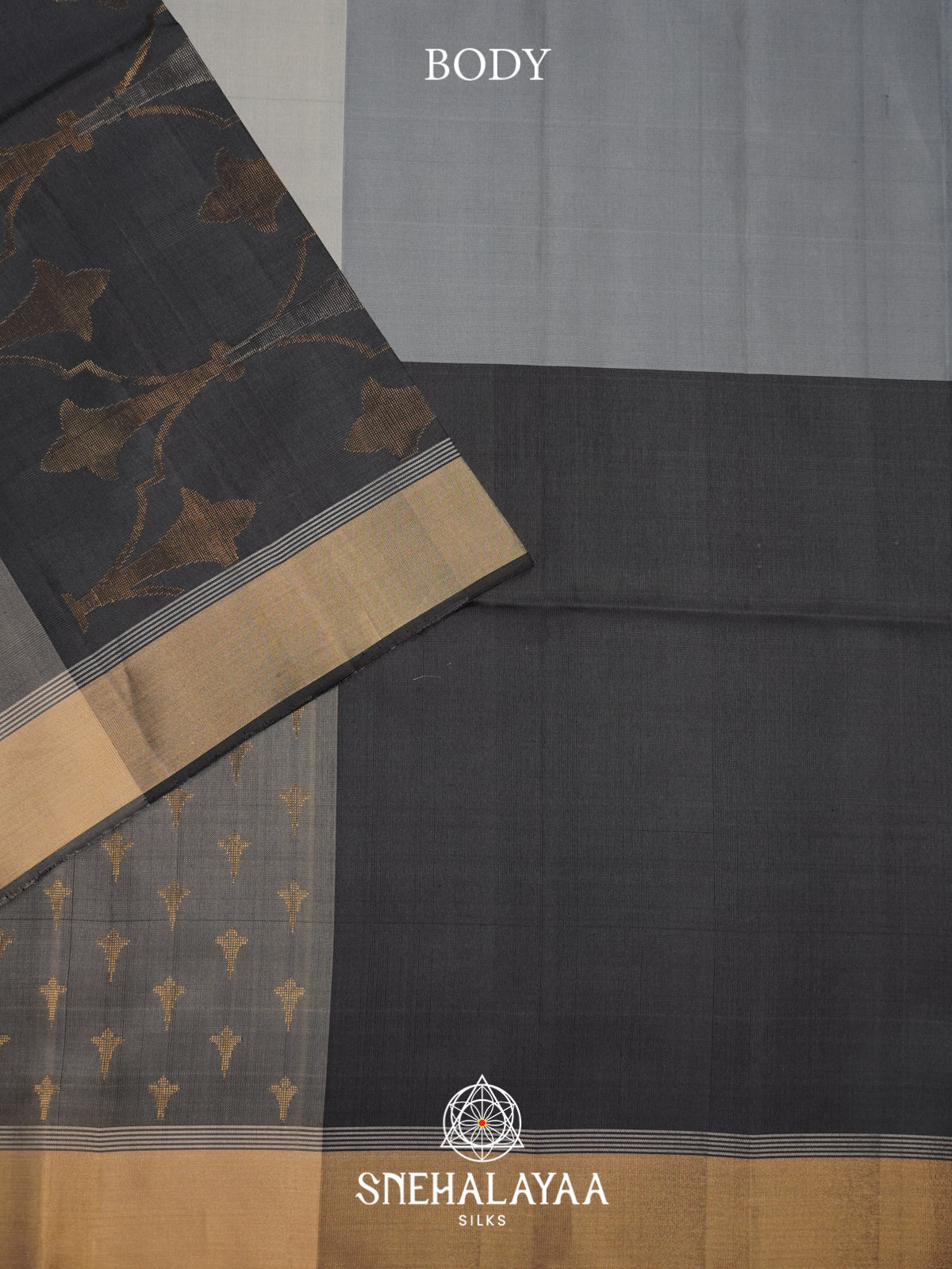 Grey Soft Silk Saree