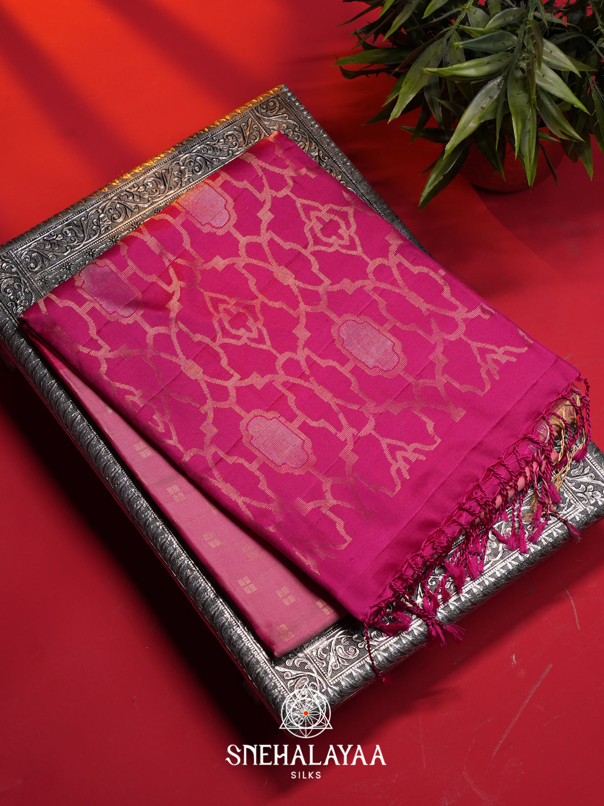 Pink Soft Silk Saree