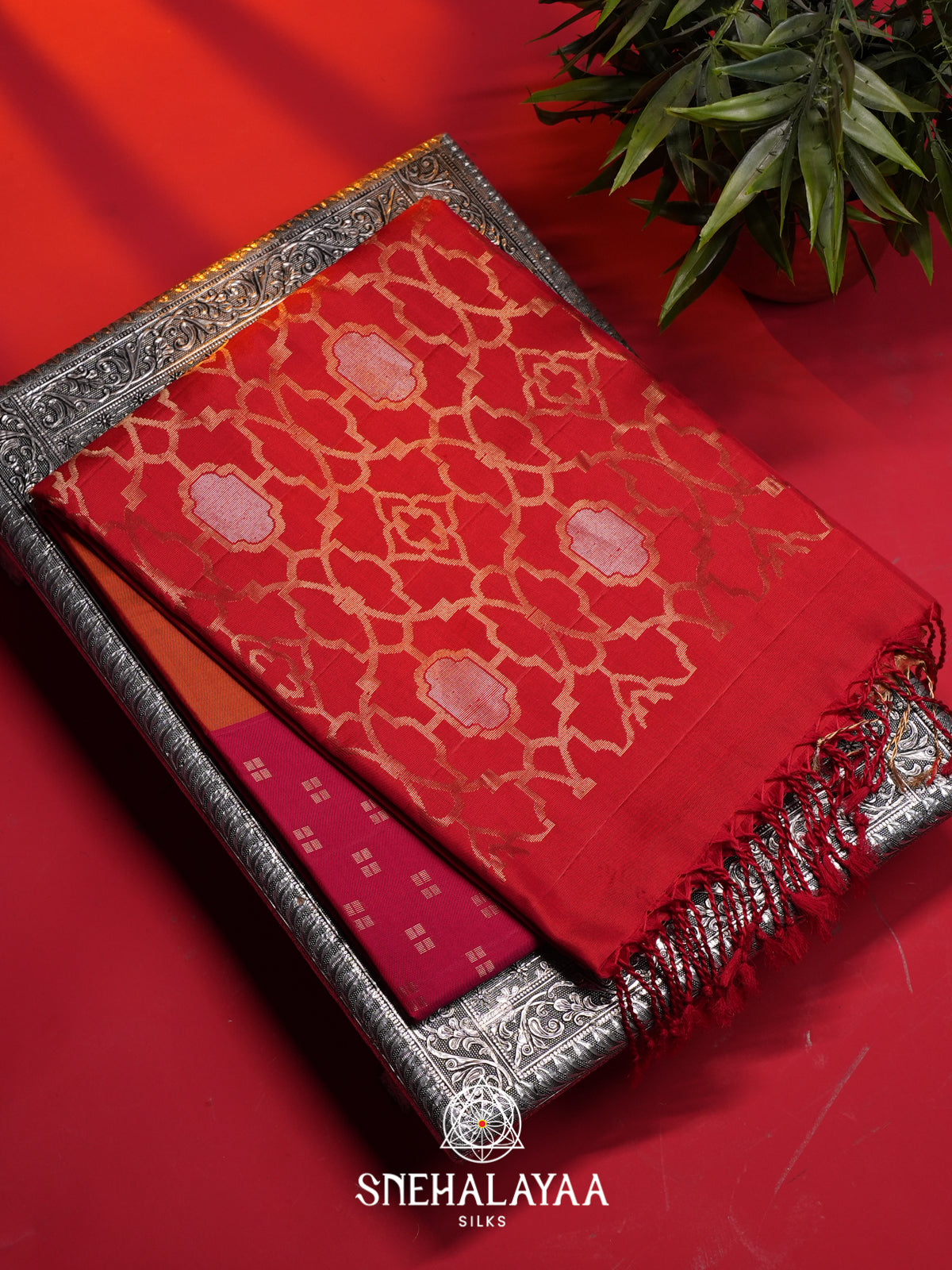 Orange Soft Silk Saree