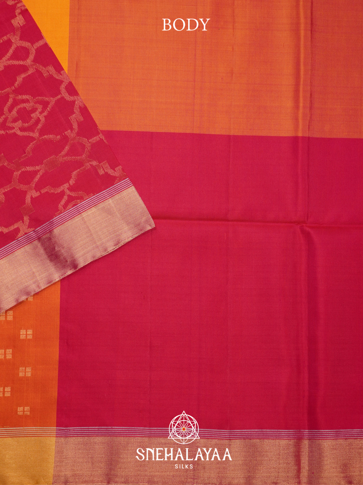 Orange Soft Silk Saree