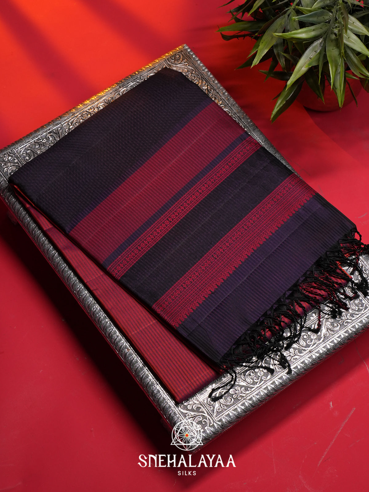 Burnt Orange Soft Silk Saree