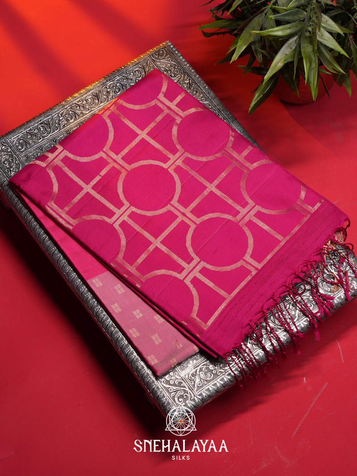 Peach Soft Silk Saree
