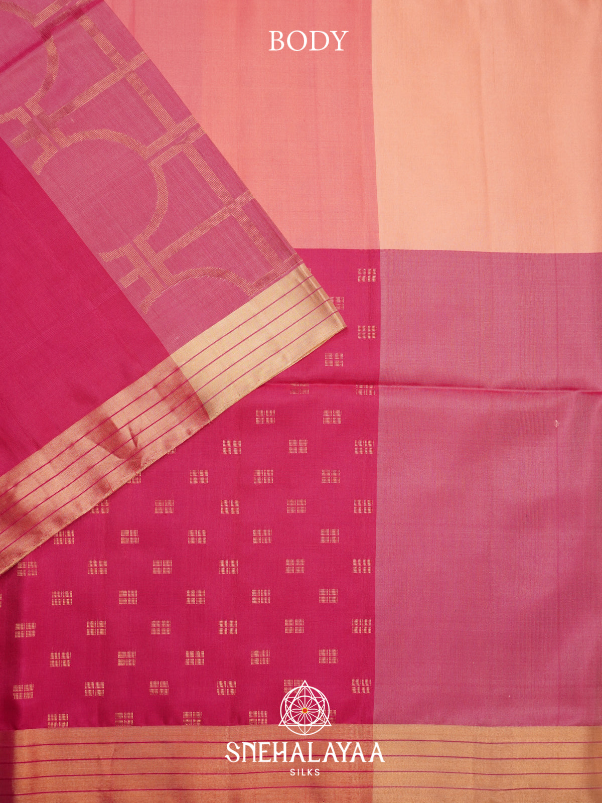 Peach Soft Silk Saree