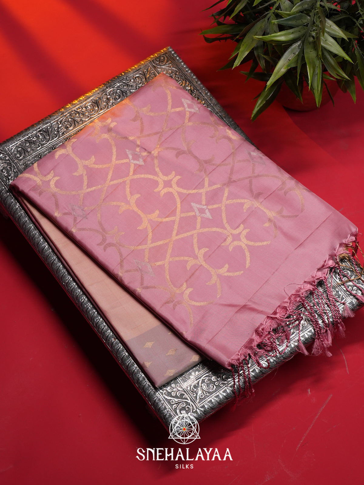 Baby Pink Soft Silk Saree
