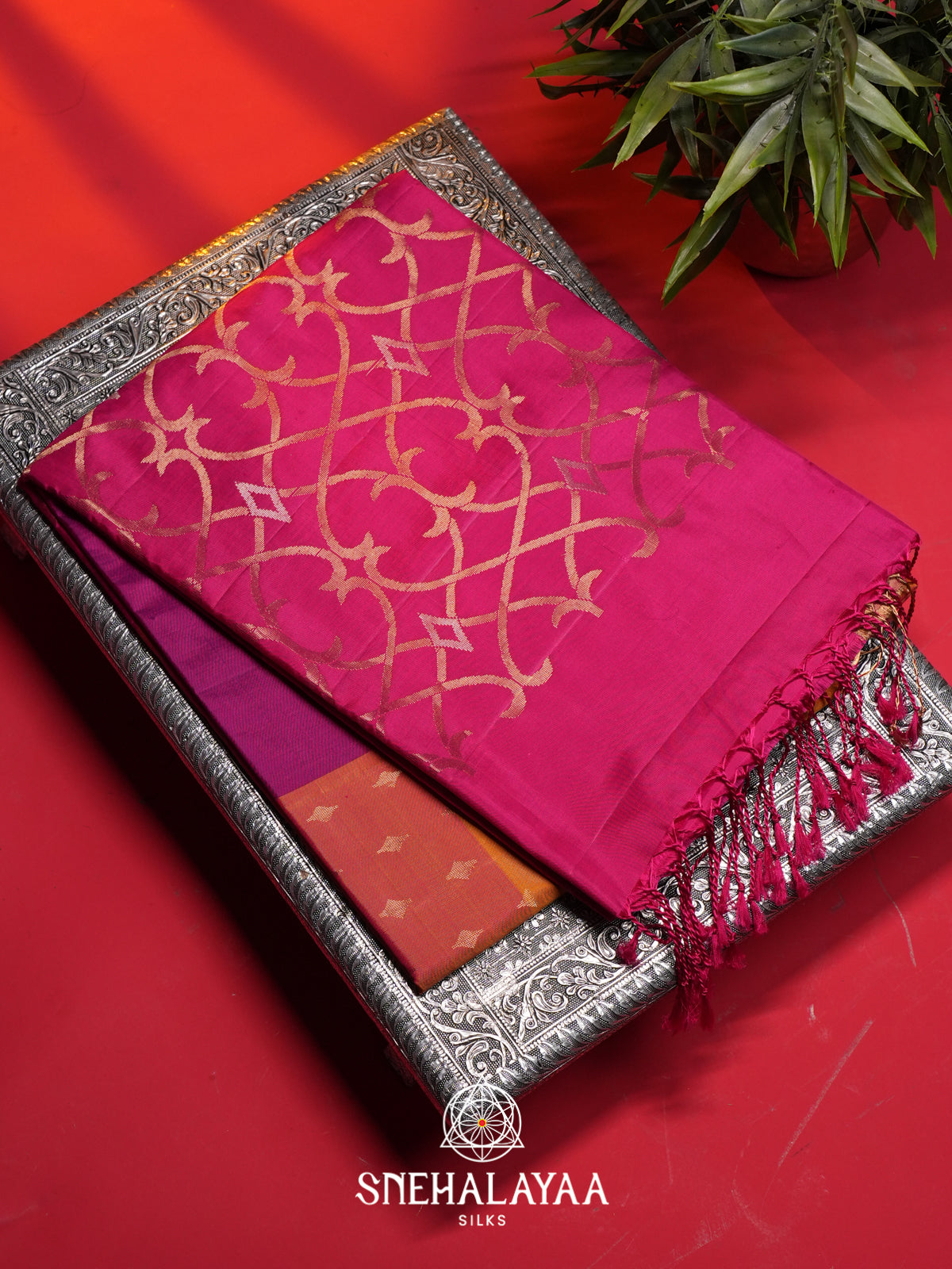 Magenta Soft Silk Saree