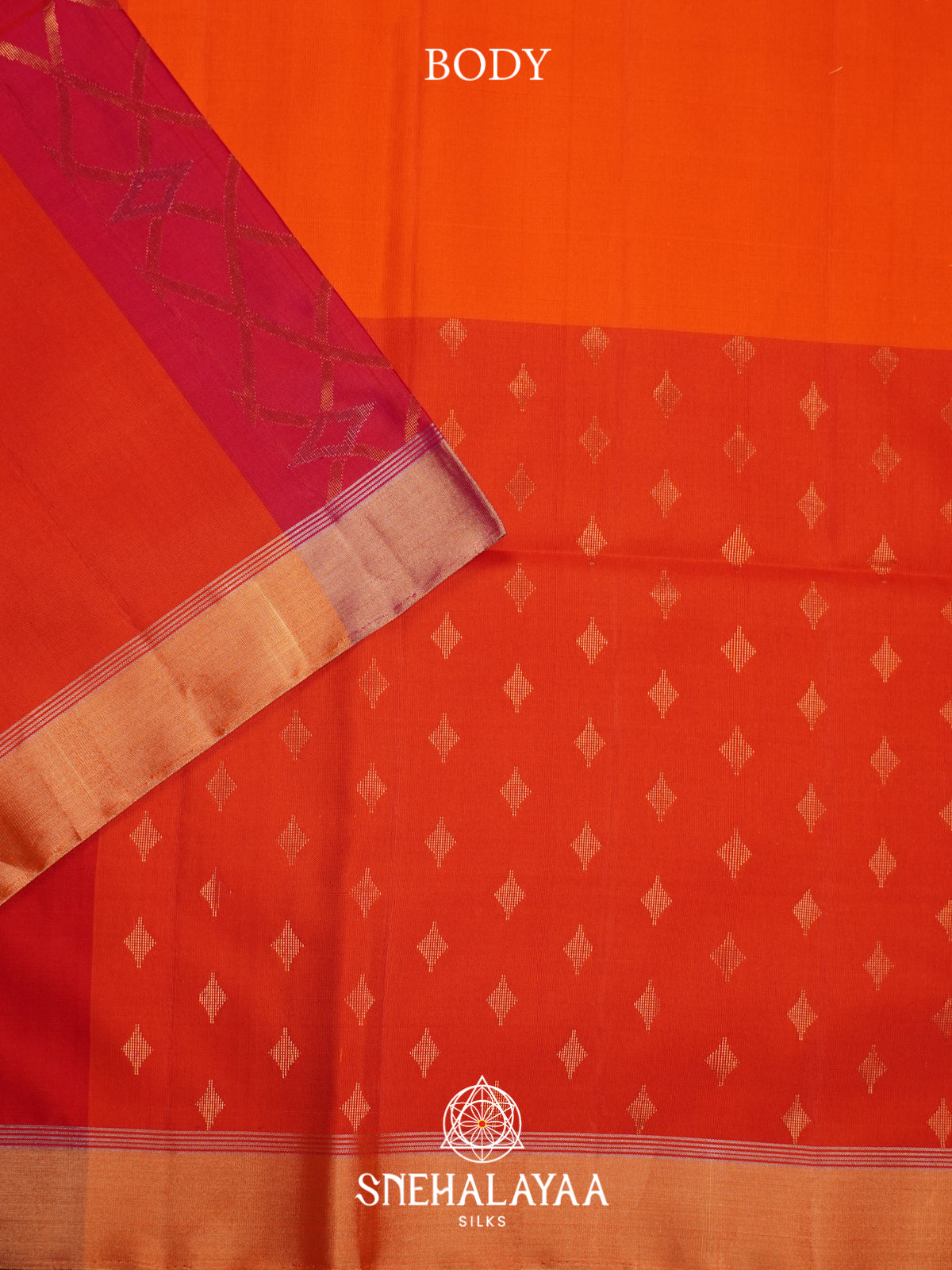 Orange Soft Silk Saree