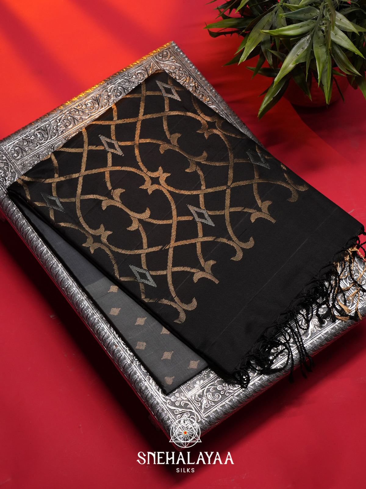 Grey Soft Silk Saree