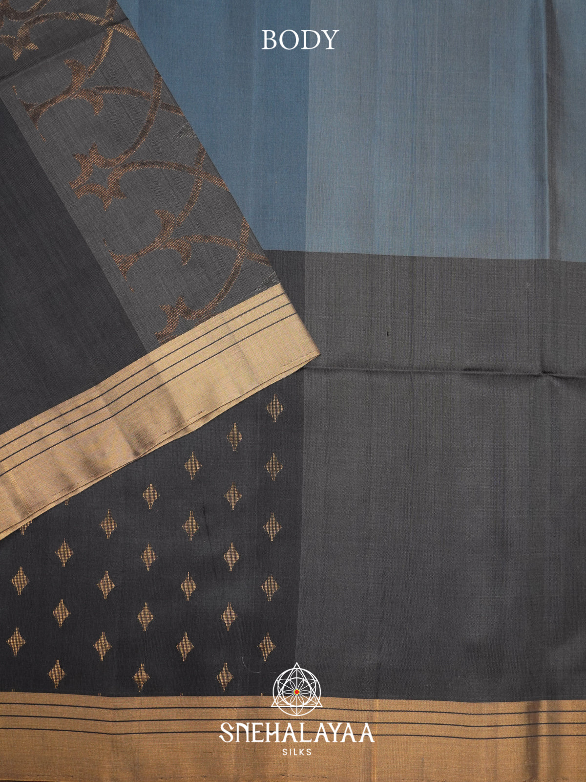 Grey Soft Silk Saree