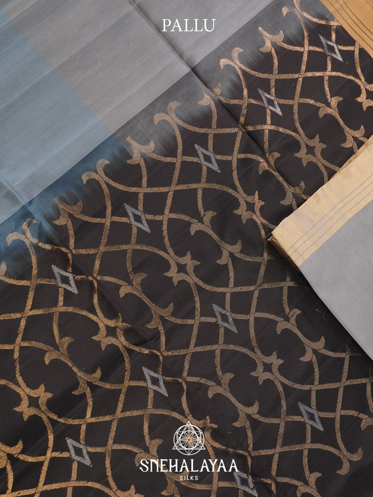 Grey Soft Silk Saree