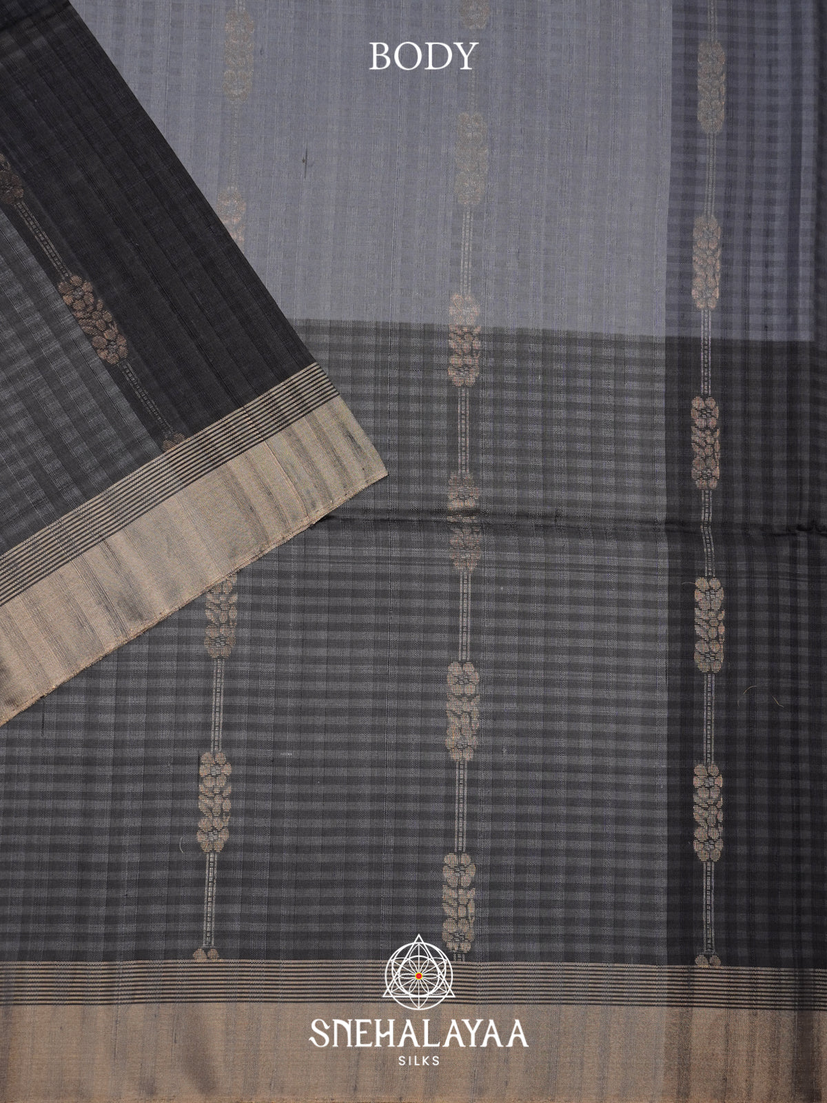 Grey Soft Silk Saree