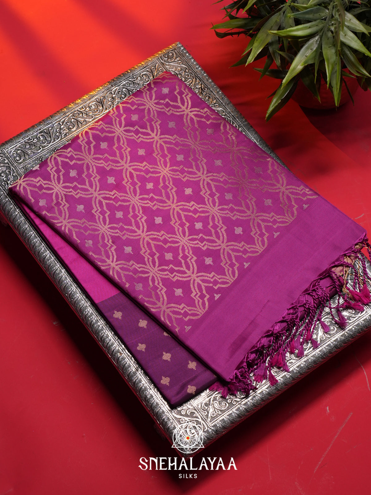 Magenta Soft Silk Saree