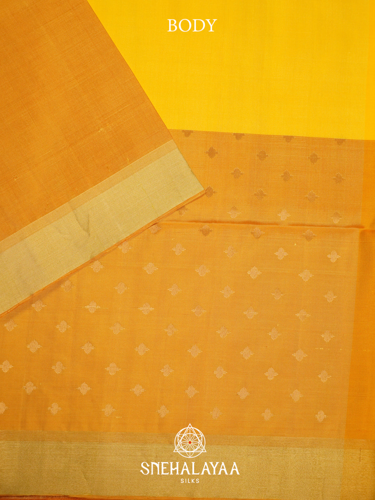 Mustard Yellow Soft Silk Saree