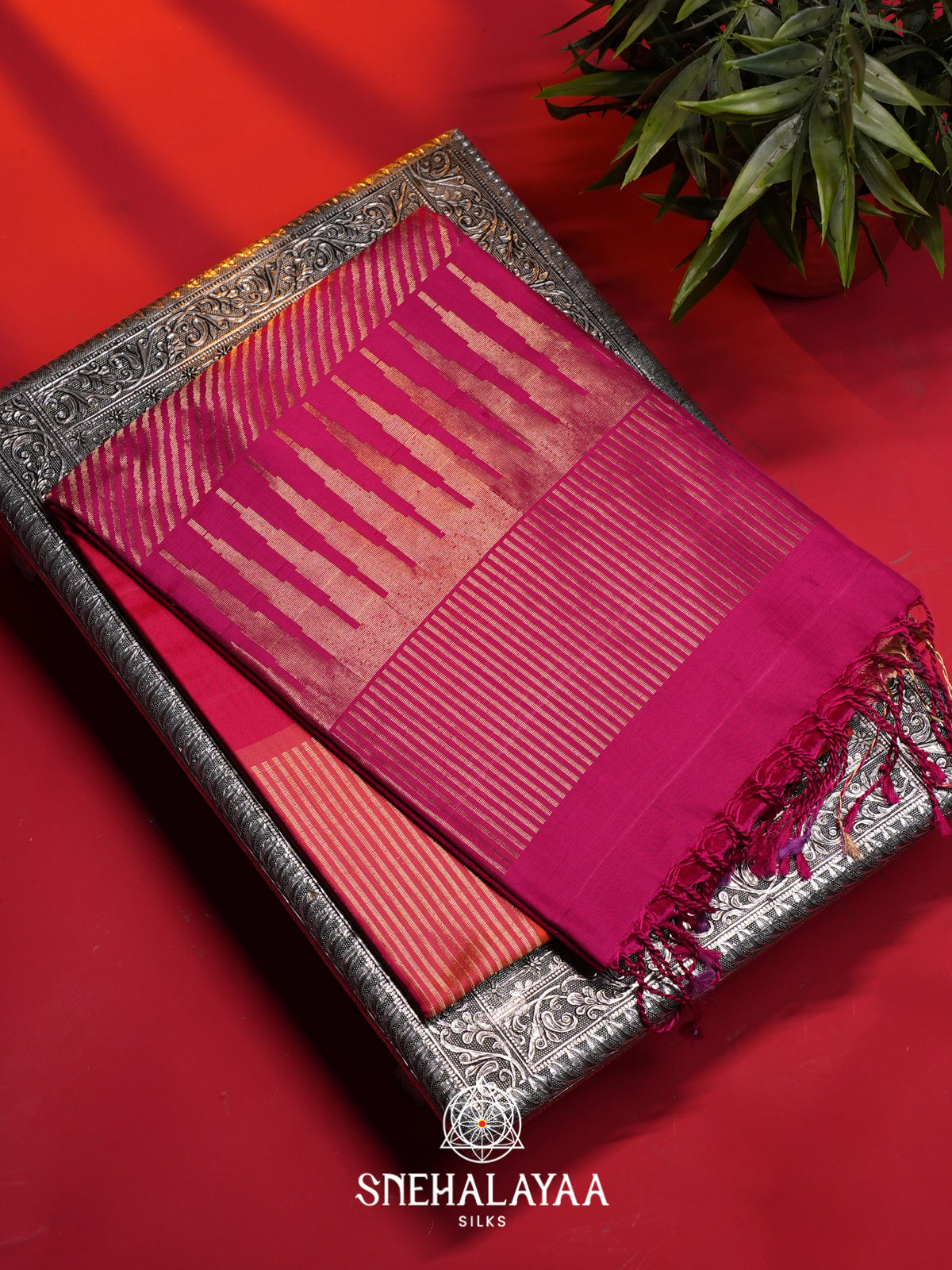 Orange Soft Silk Saree