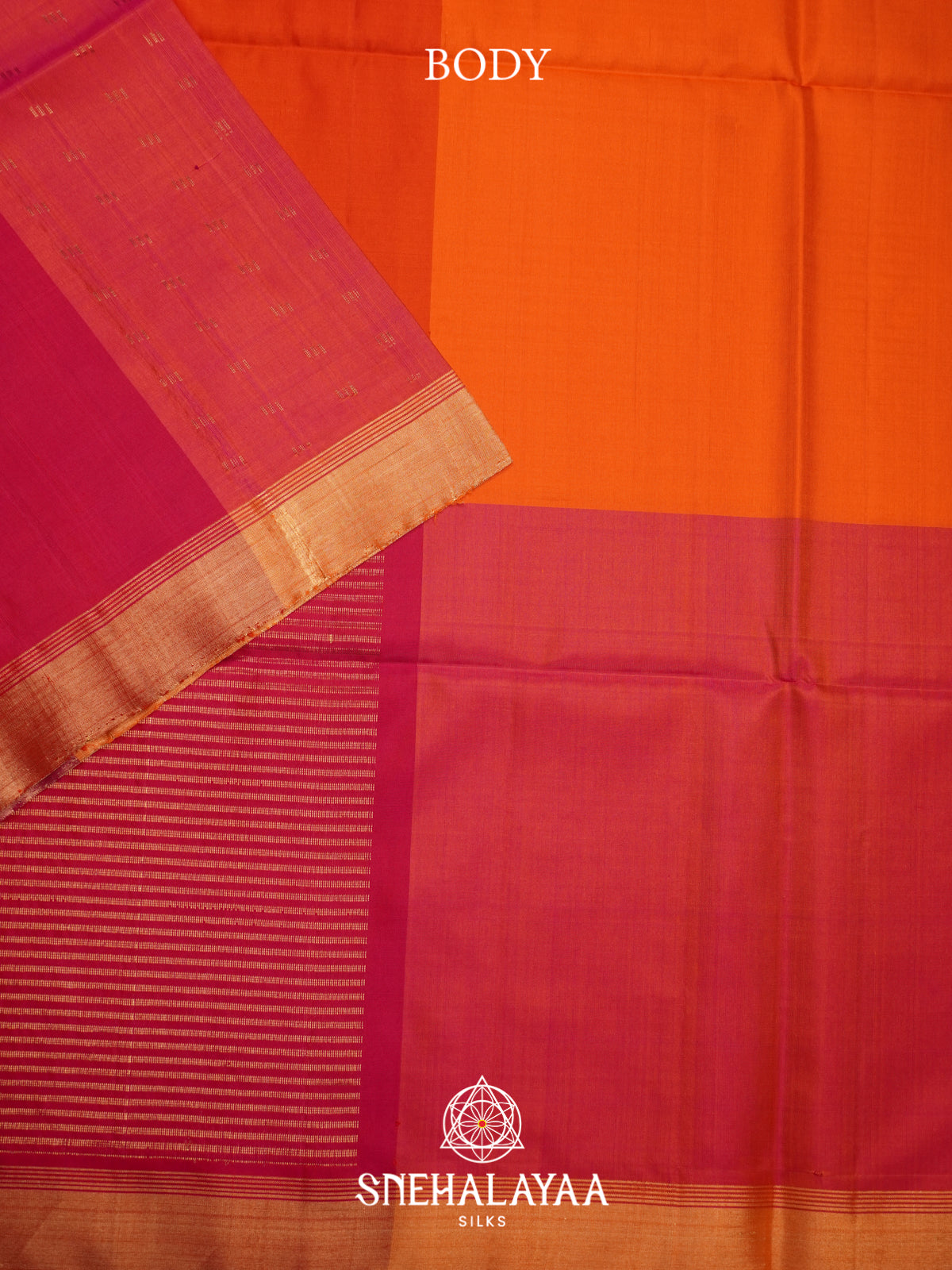 Orange Soft Silk Saree