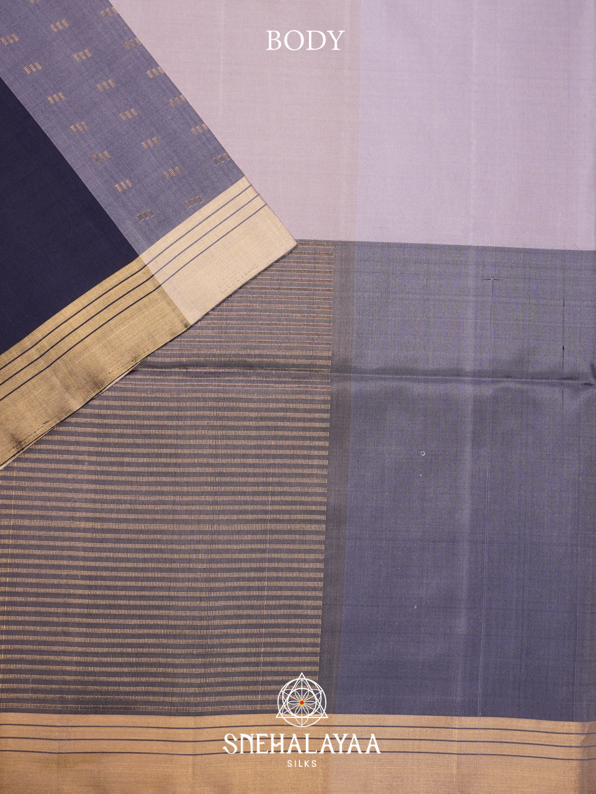 Midnight Navy Blue Soft Silk Saree