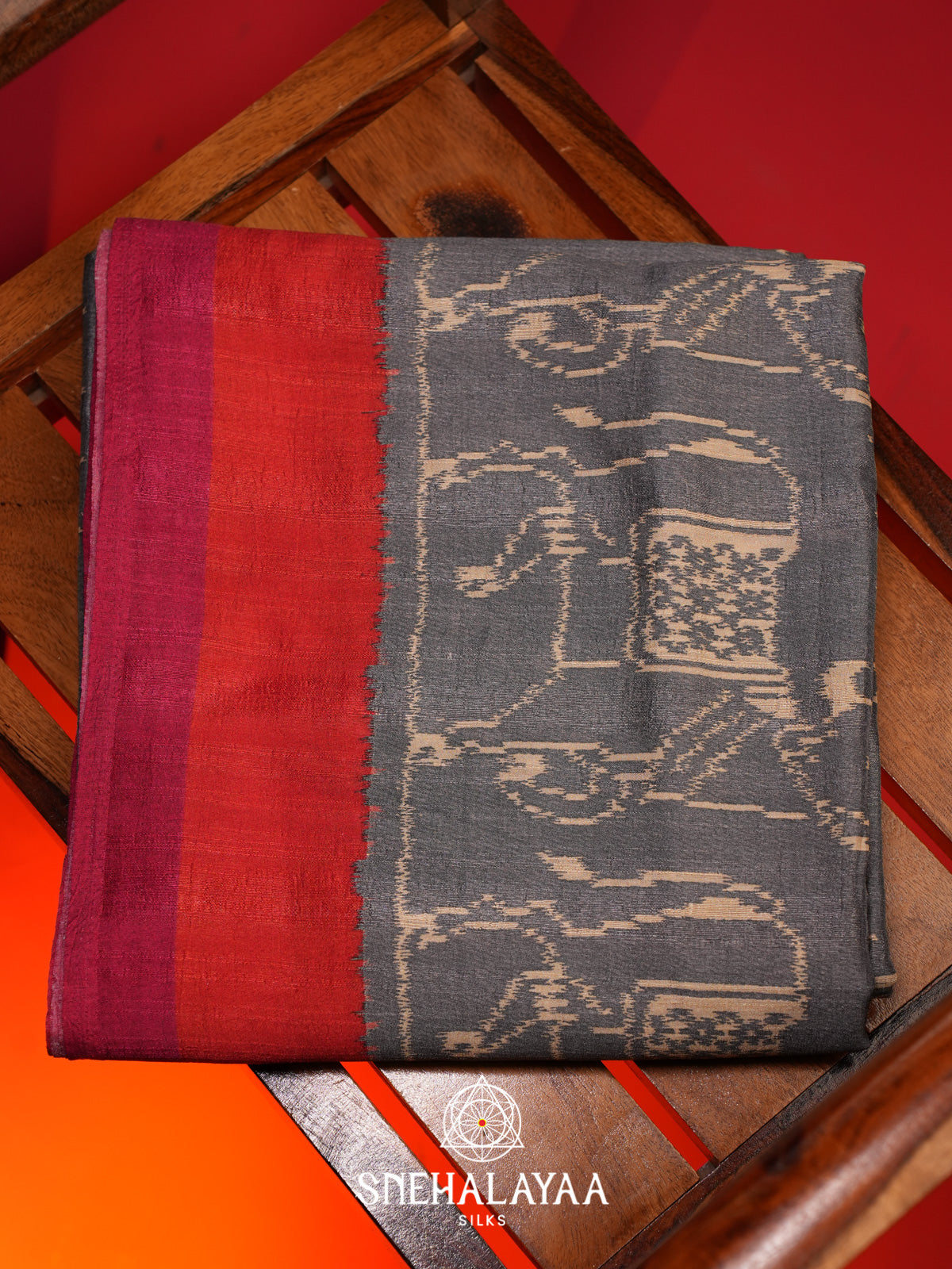 Grey Tussar Saree