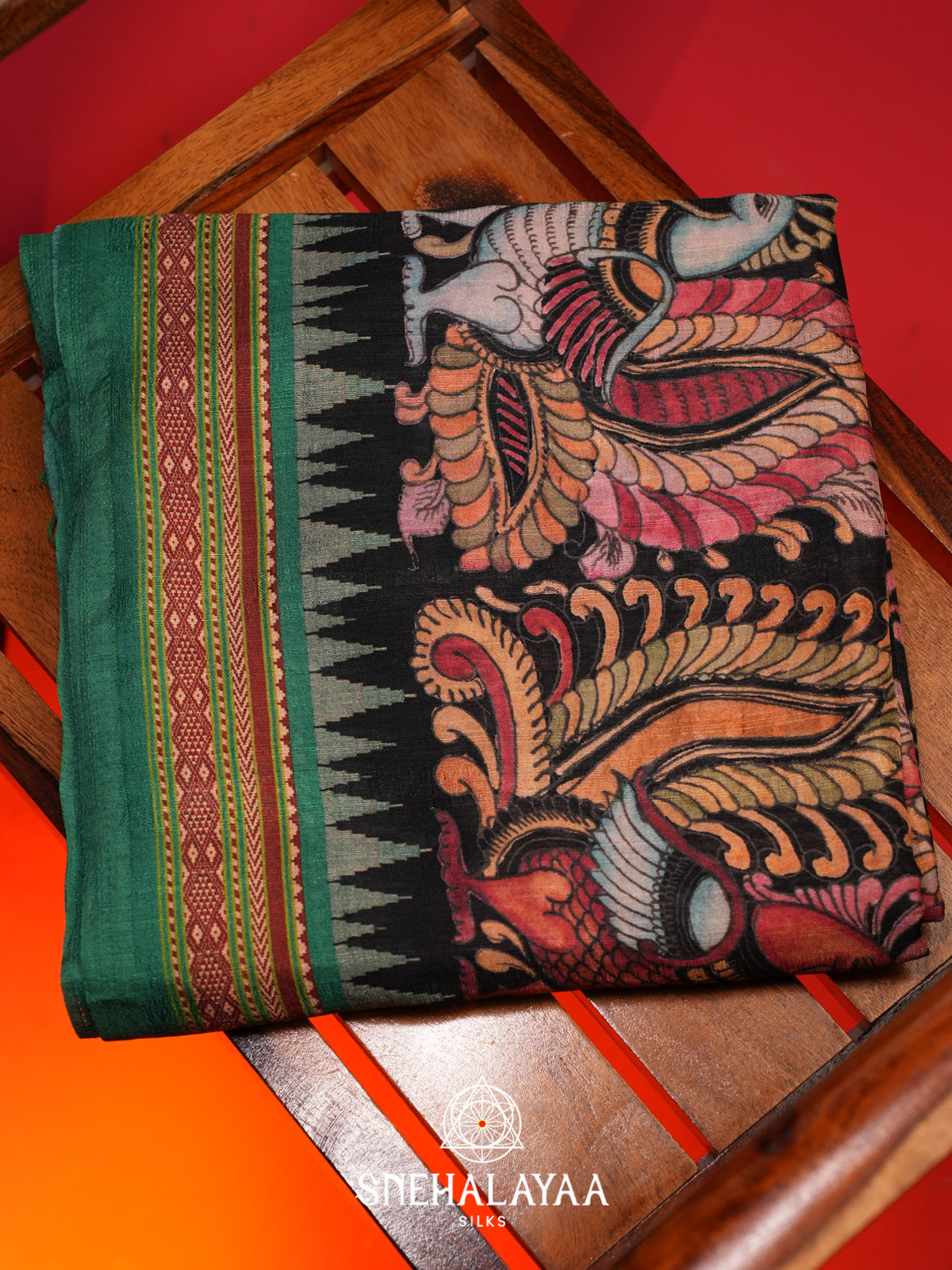 Black Tussar Saree