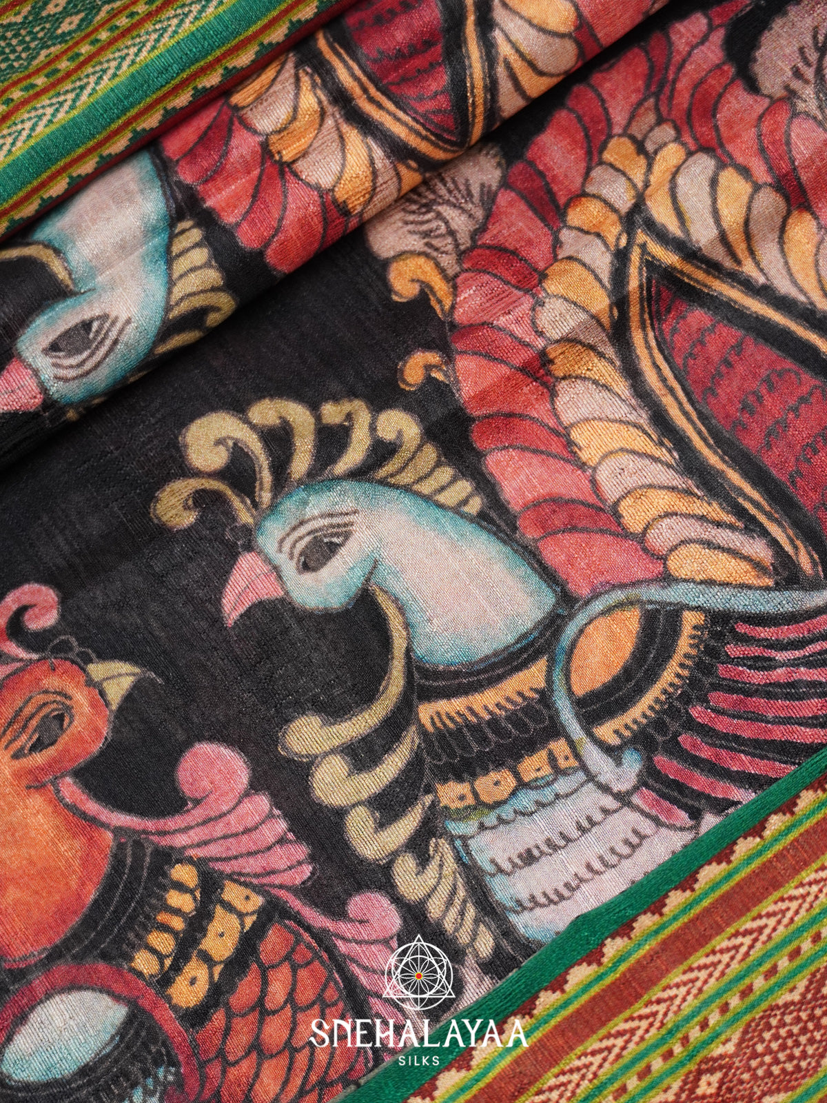 Black Tussar Saree