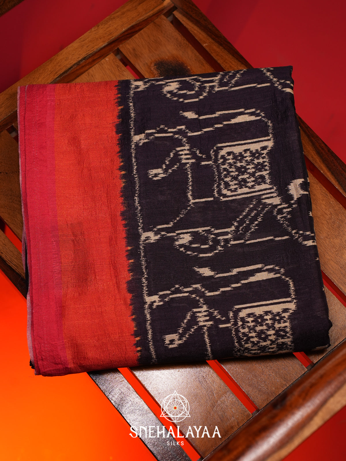 Aubergine Purple Tussar Saree