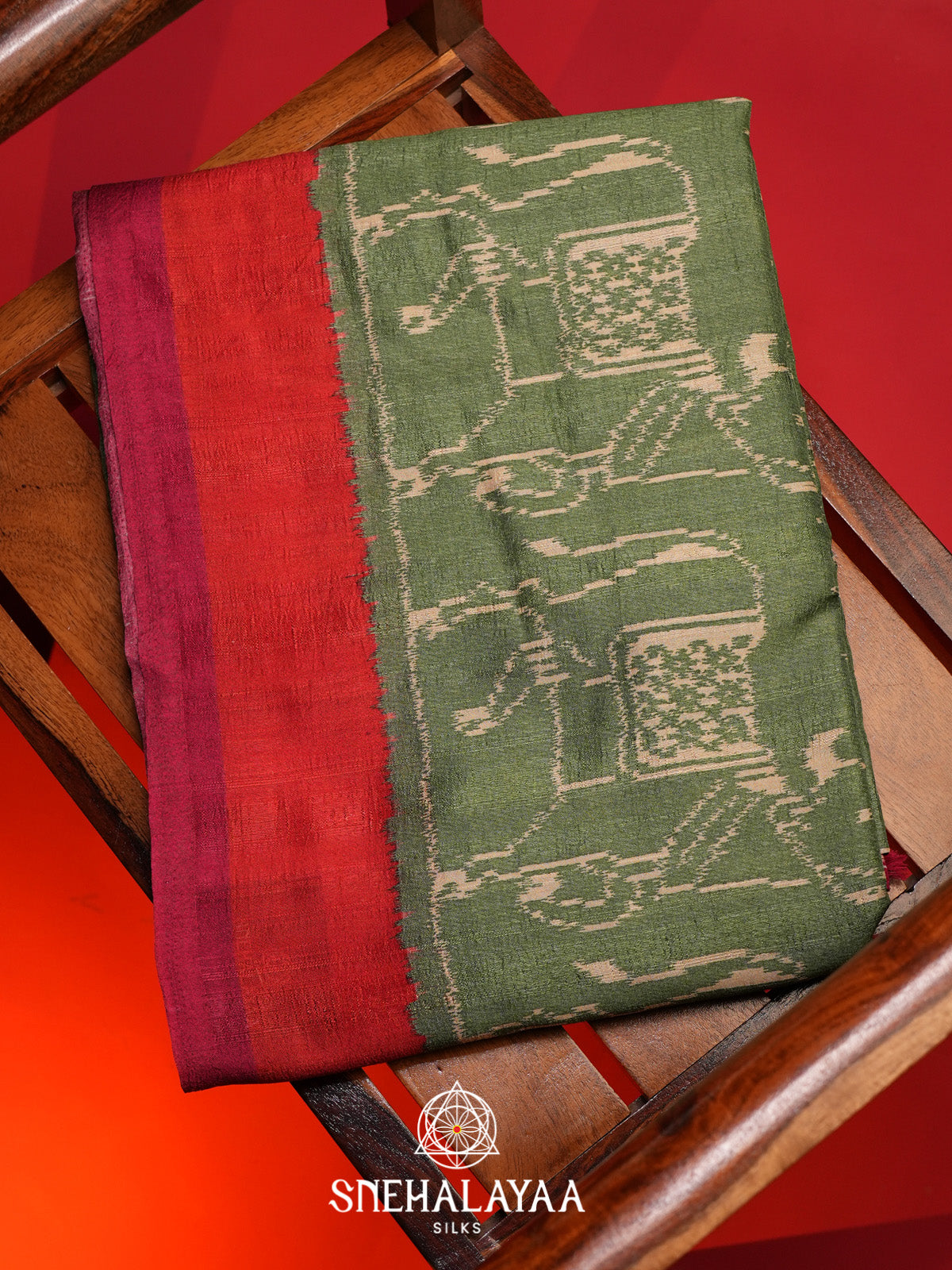 Green Tussar Saree