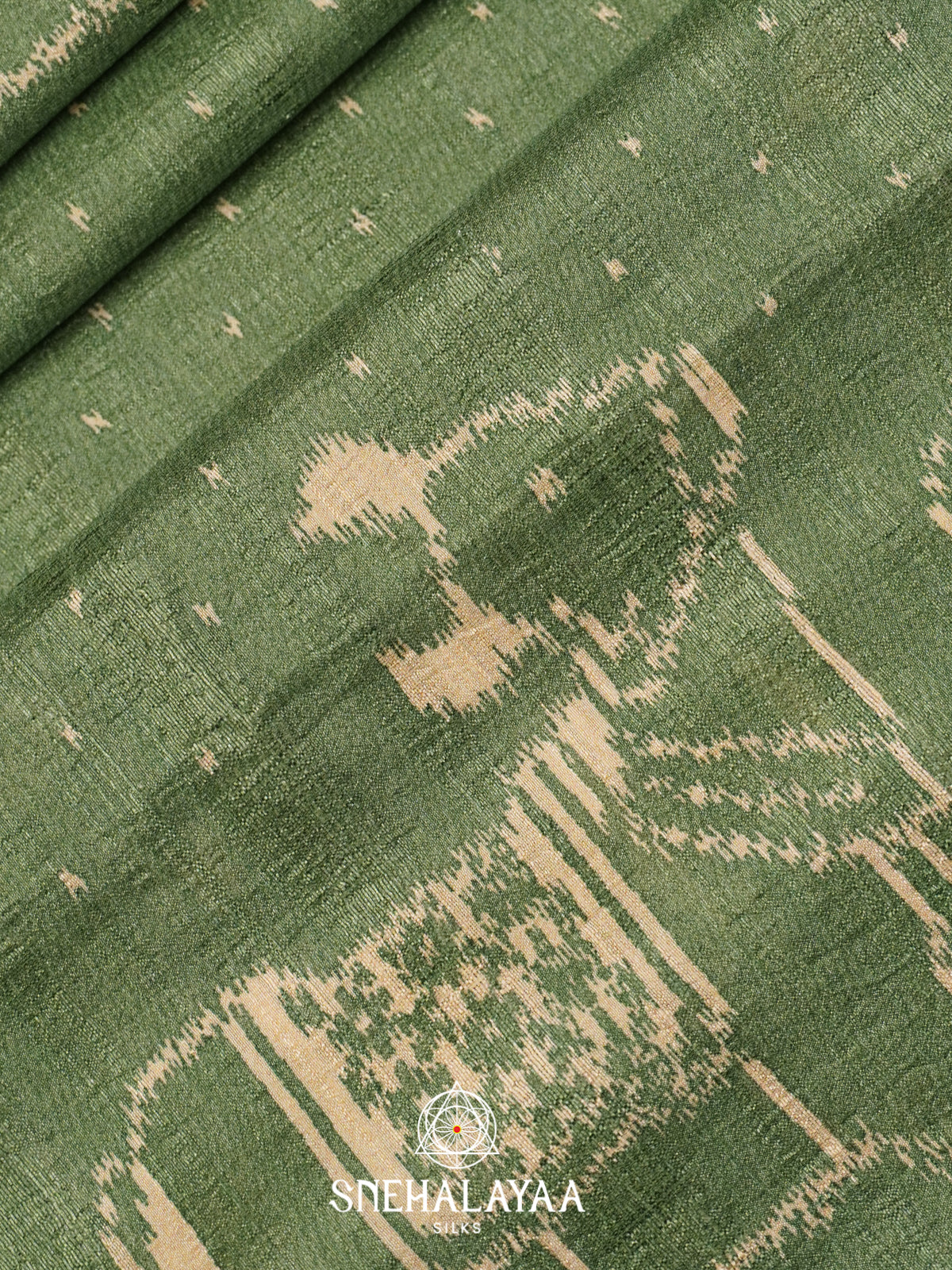 Green Tussar Saree