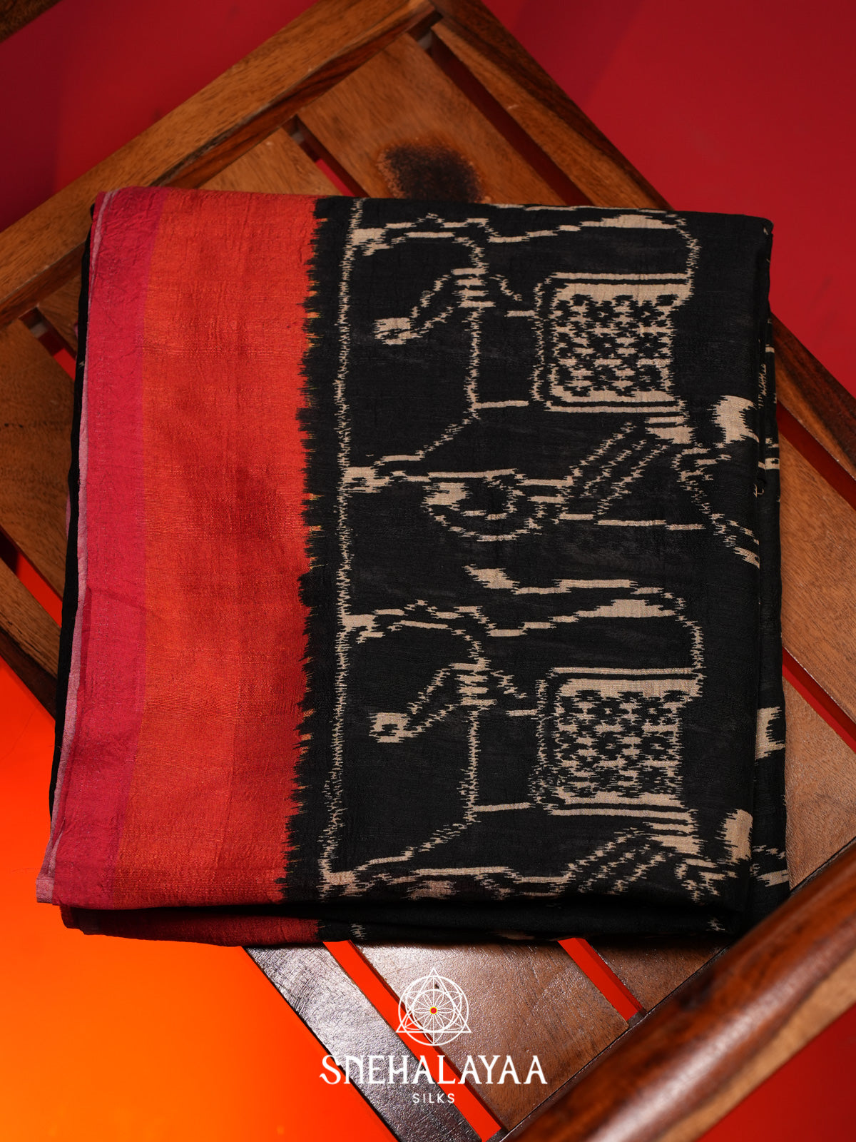 Black Tussar Saree
