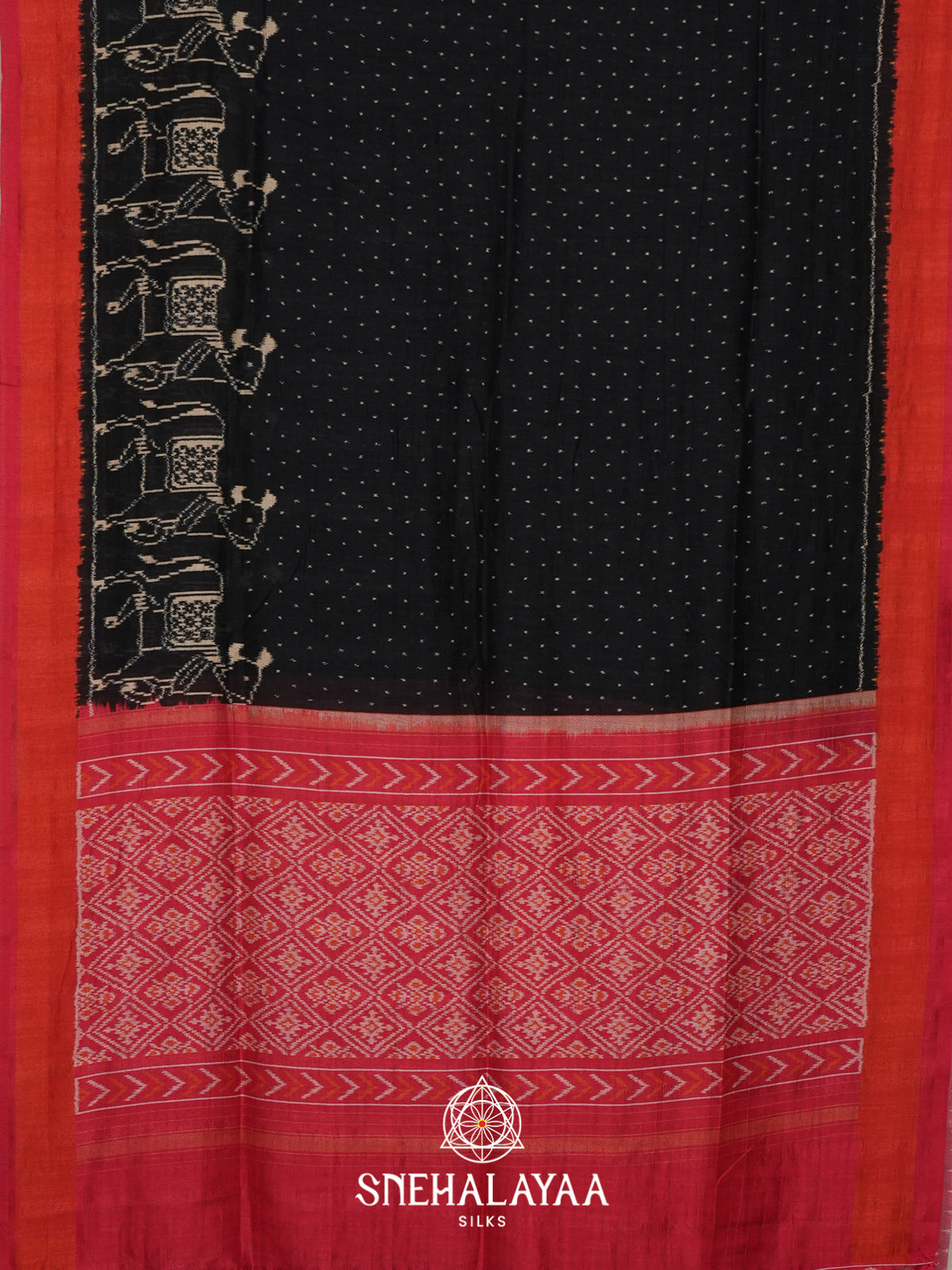 Black Tussar Saree