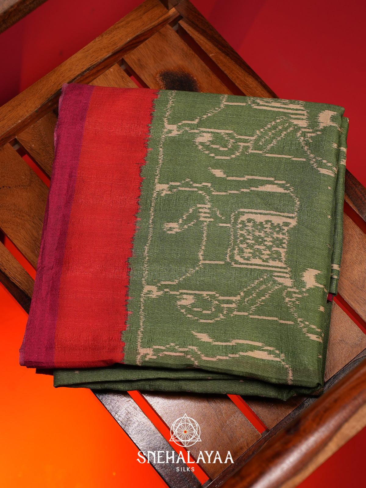 Green Tussar Saree