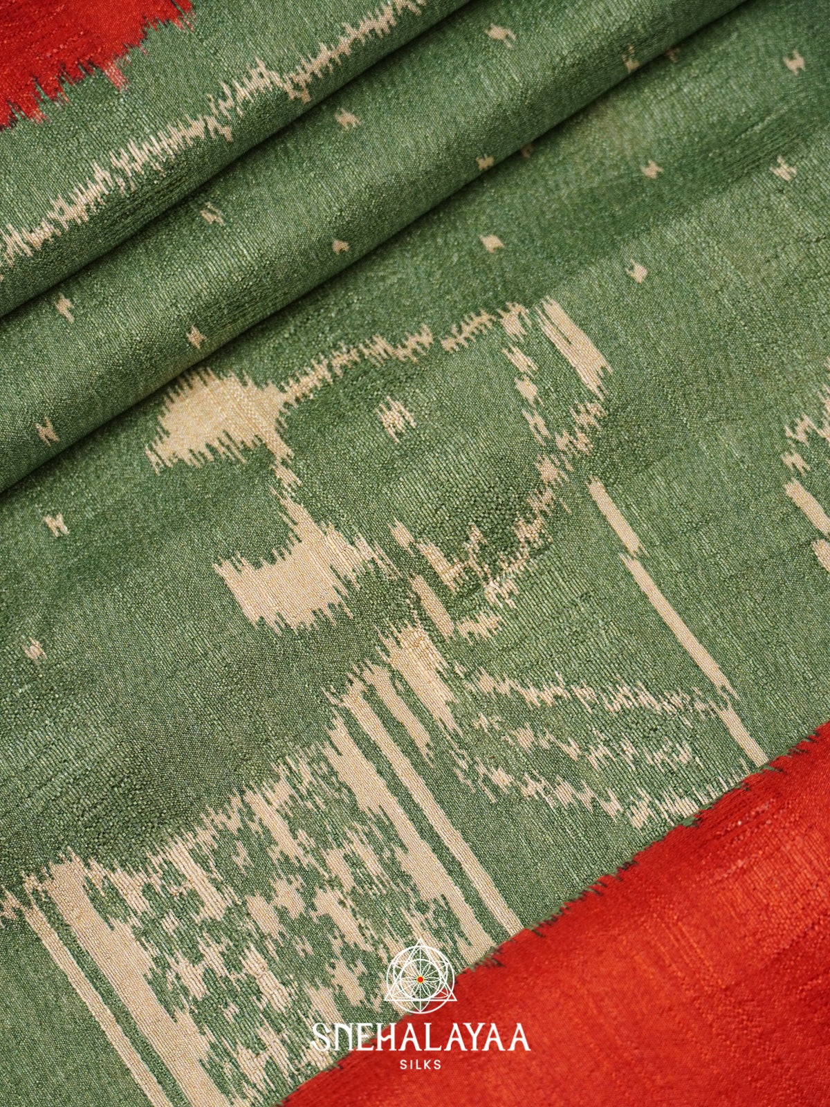 Green Tussar Saree