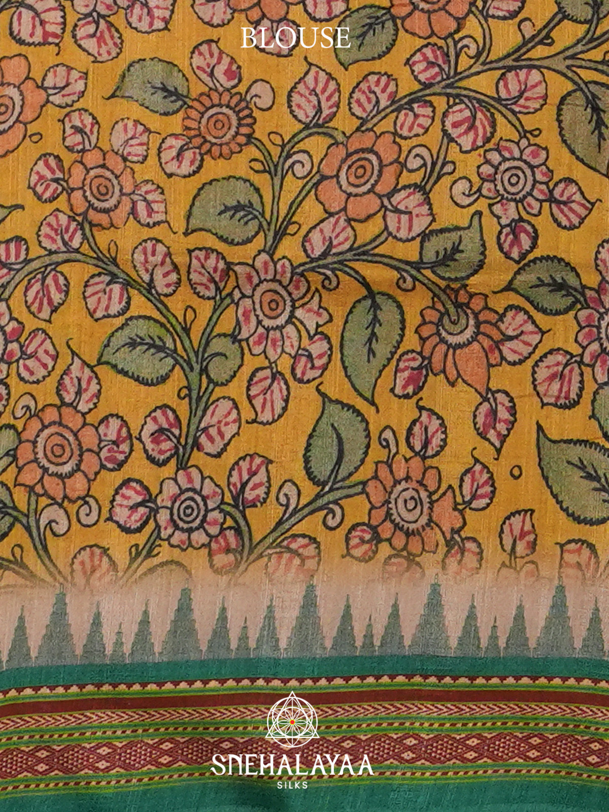 Yellow Tussar Saree