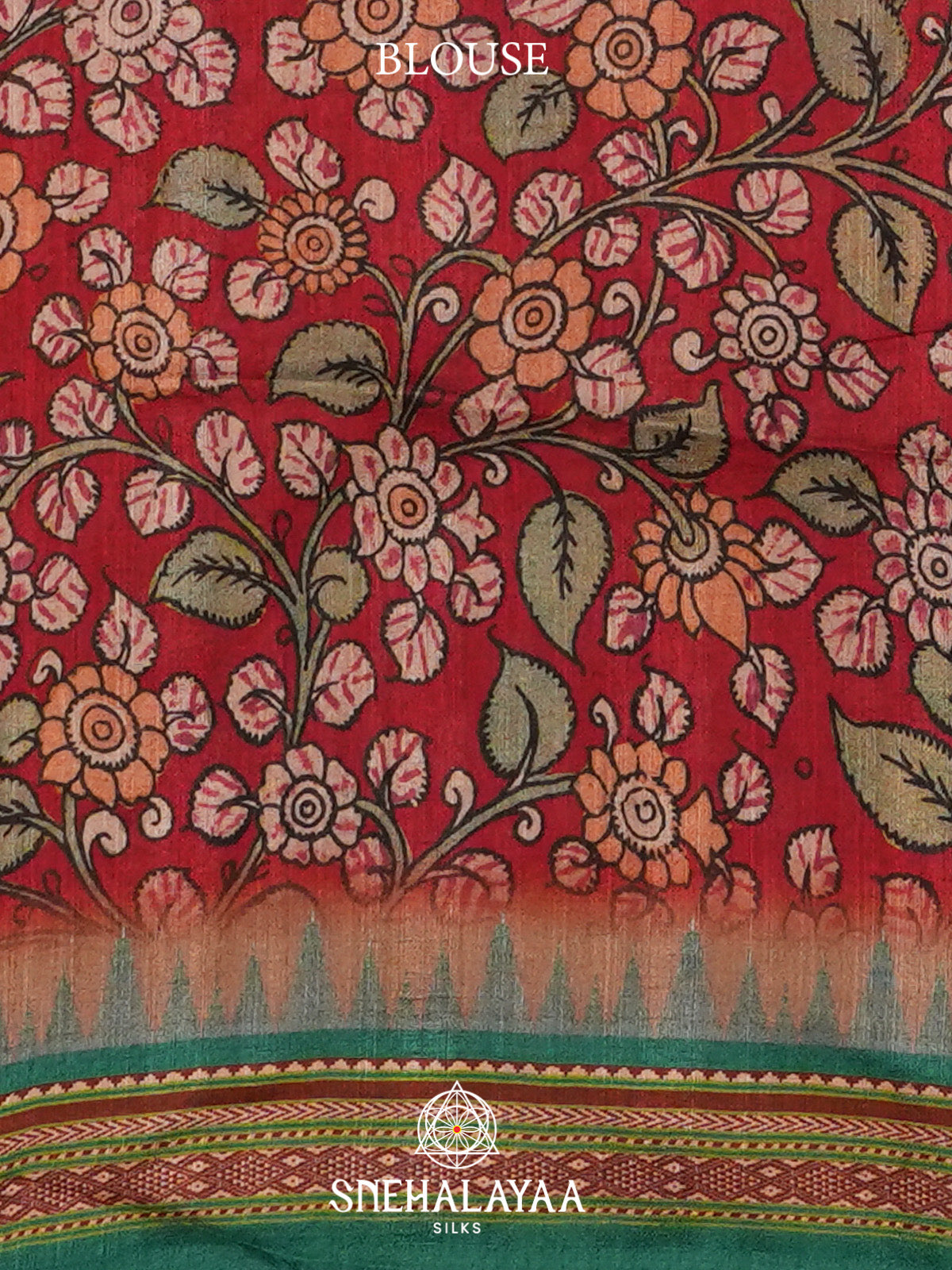 Red Tussar Saree