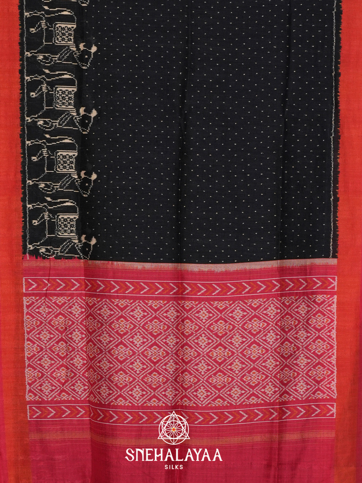 Black Tussar Saree