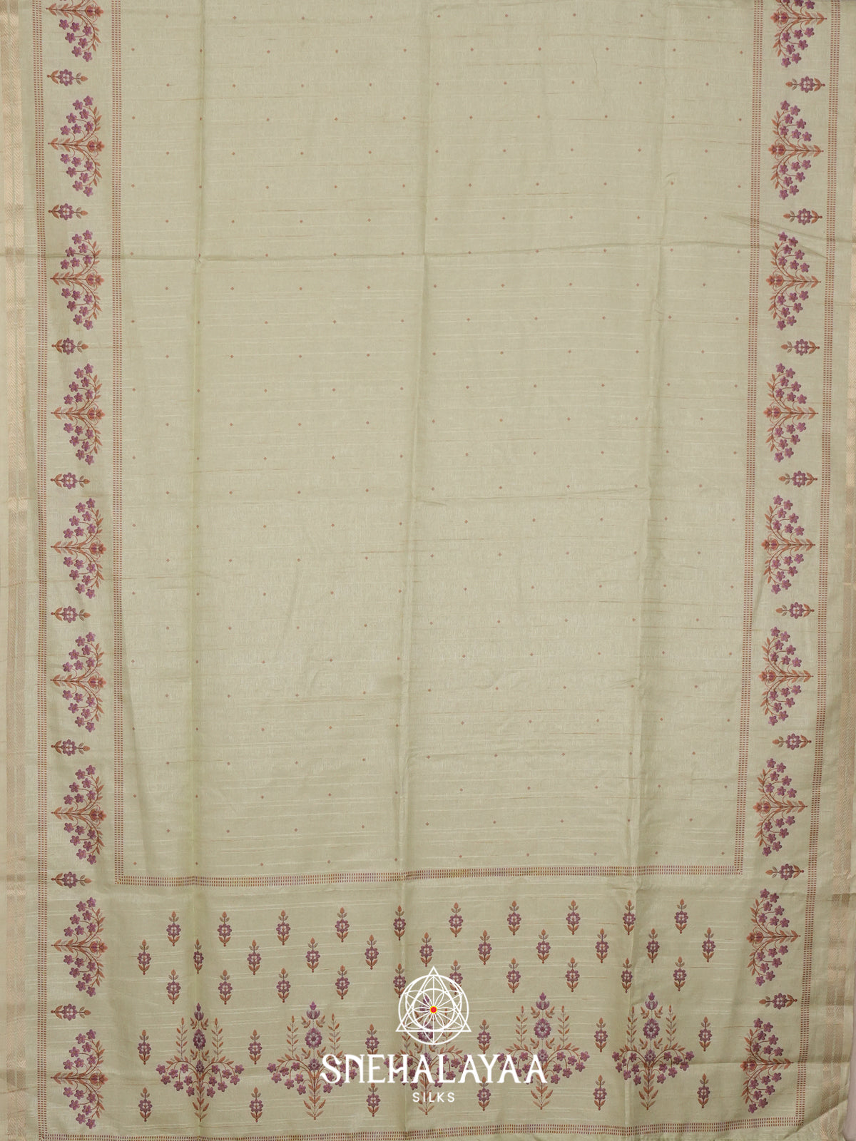 Pista Green Tussar Saree